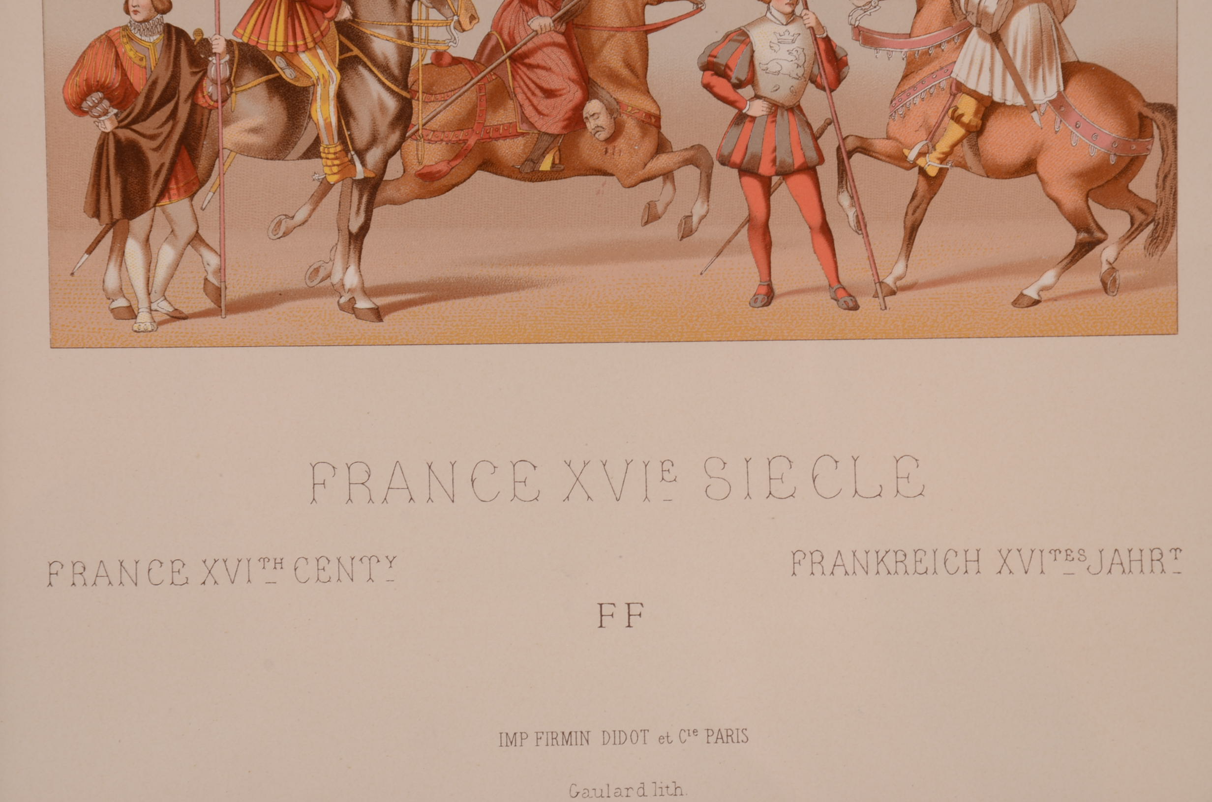 Four Original Antique French Chromolithographs