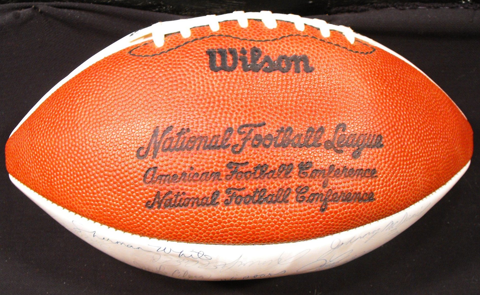 1974 Cincinnati Bengals Team Signed Football (45) Signatures With PAUL BROWN