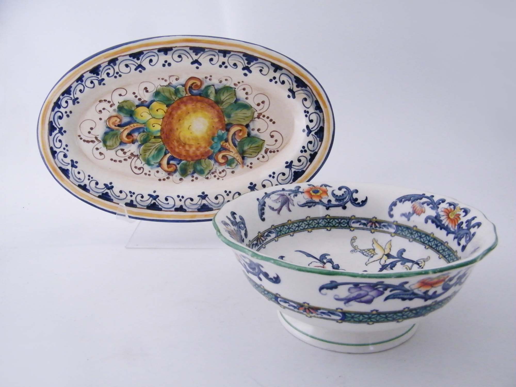 Vintage Porcelain Bowl and Platter