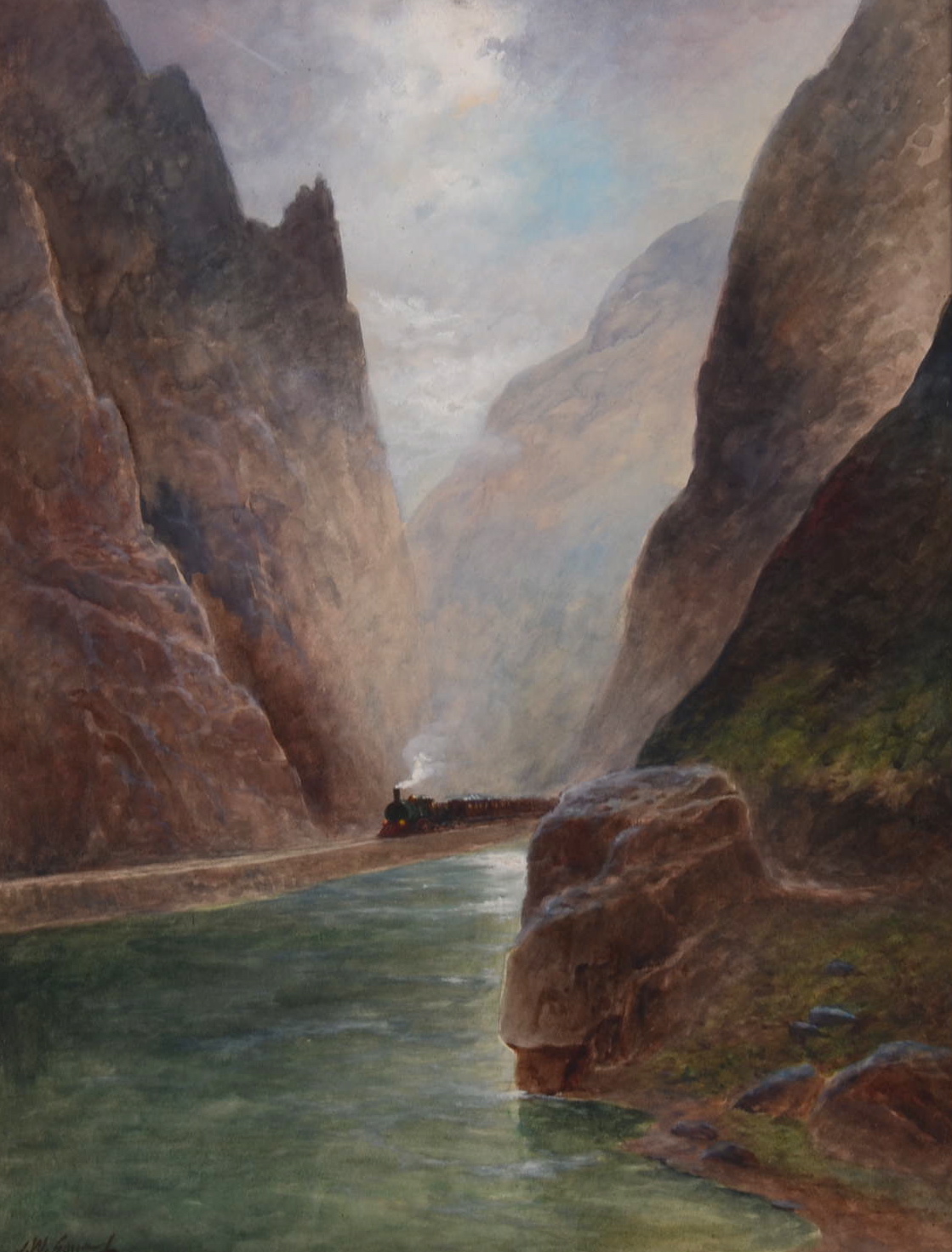 Original J.W. Goyyard Watercolor on Paper Painting