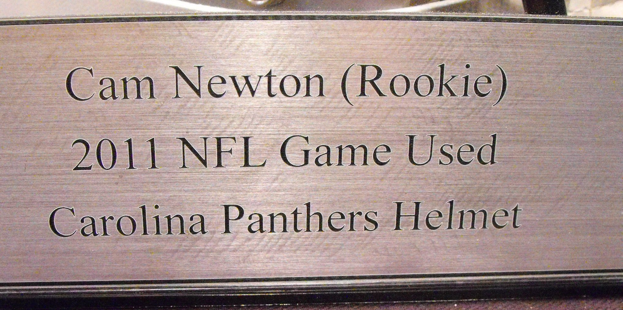 Unbelievable!  2011 Cam Newton Game Used Carolina Panthers Football Helmet