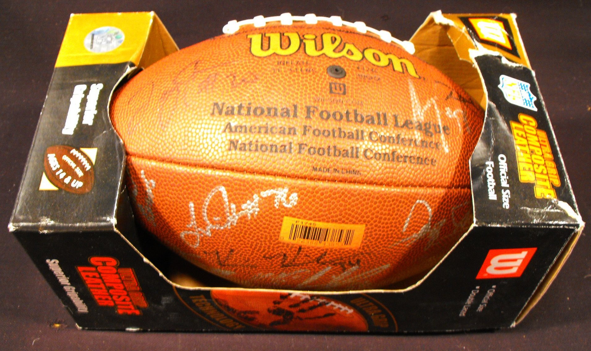 Cincinnati Bengals Team Autogaphed NFL Wilson Football With Many Signatures