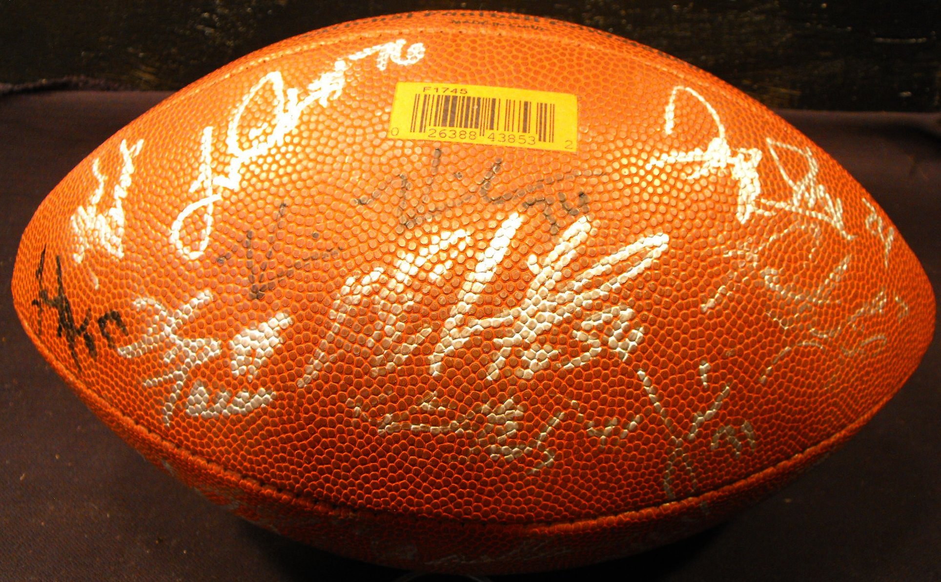 Cincinnati Bengals Team Autogaphed NFL Wilson Football With Many Signatures