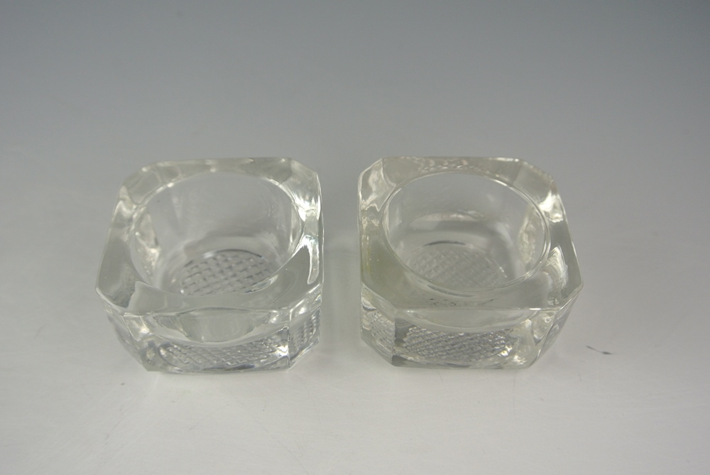 Antique Sterling Capped Salt & Pepper with Salt Cellars