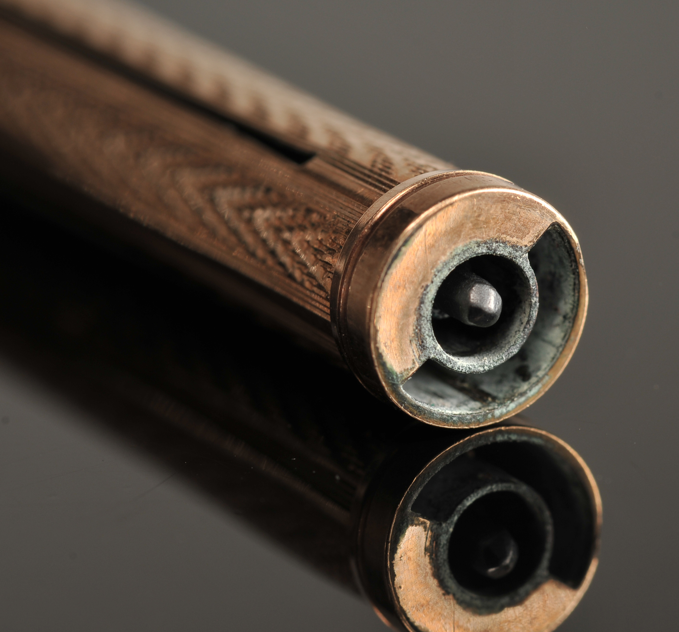 Vintage Gold Tone Retractable Pencil Pendant