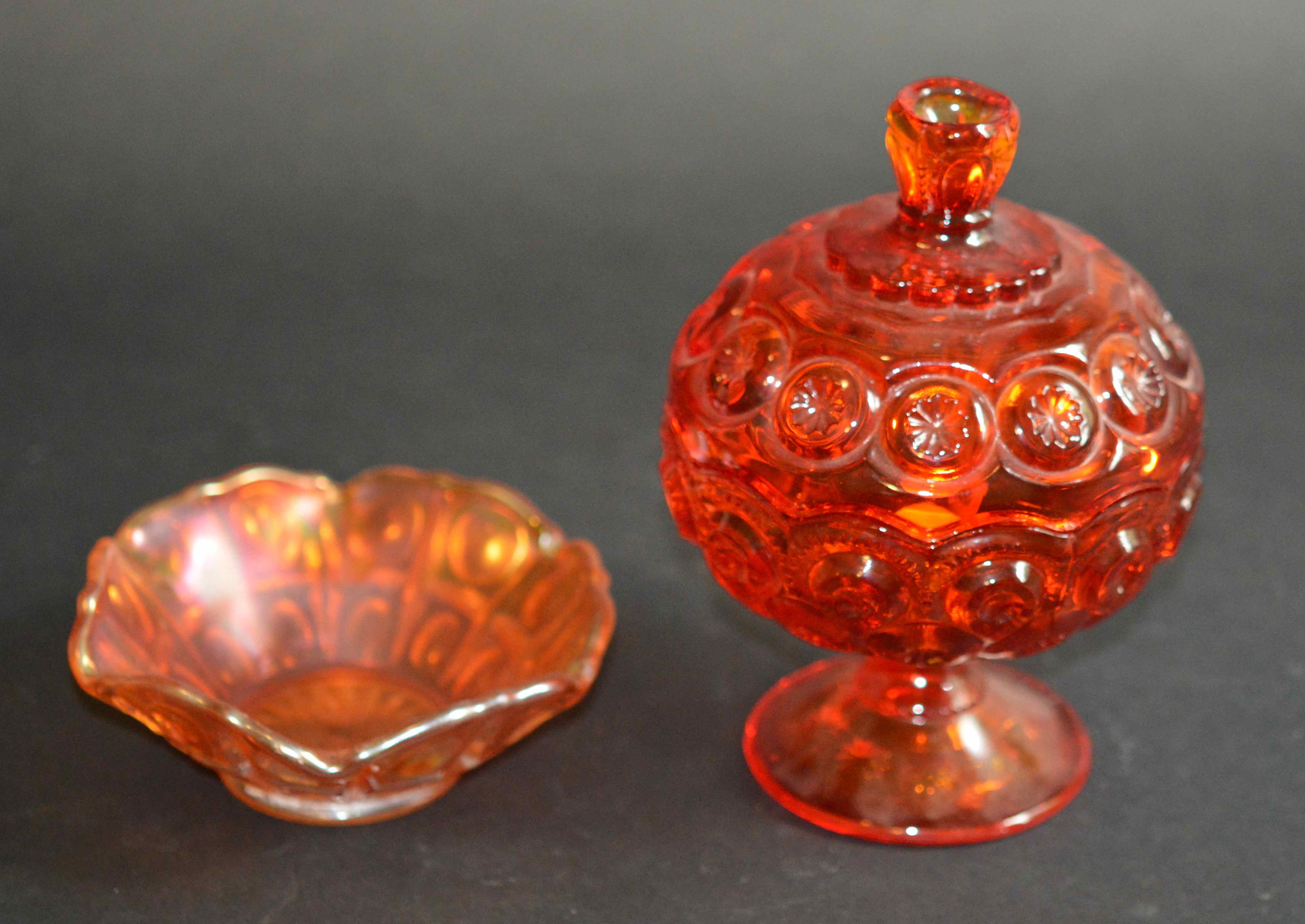 Antique Carnival Glass Bowl Plus
