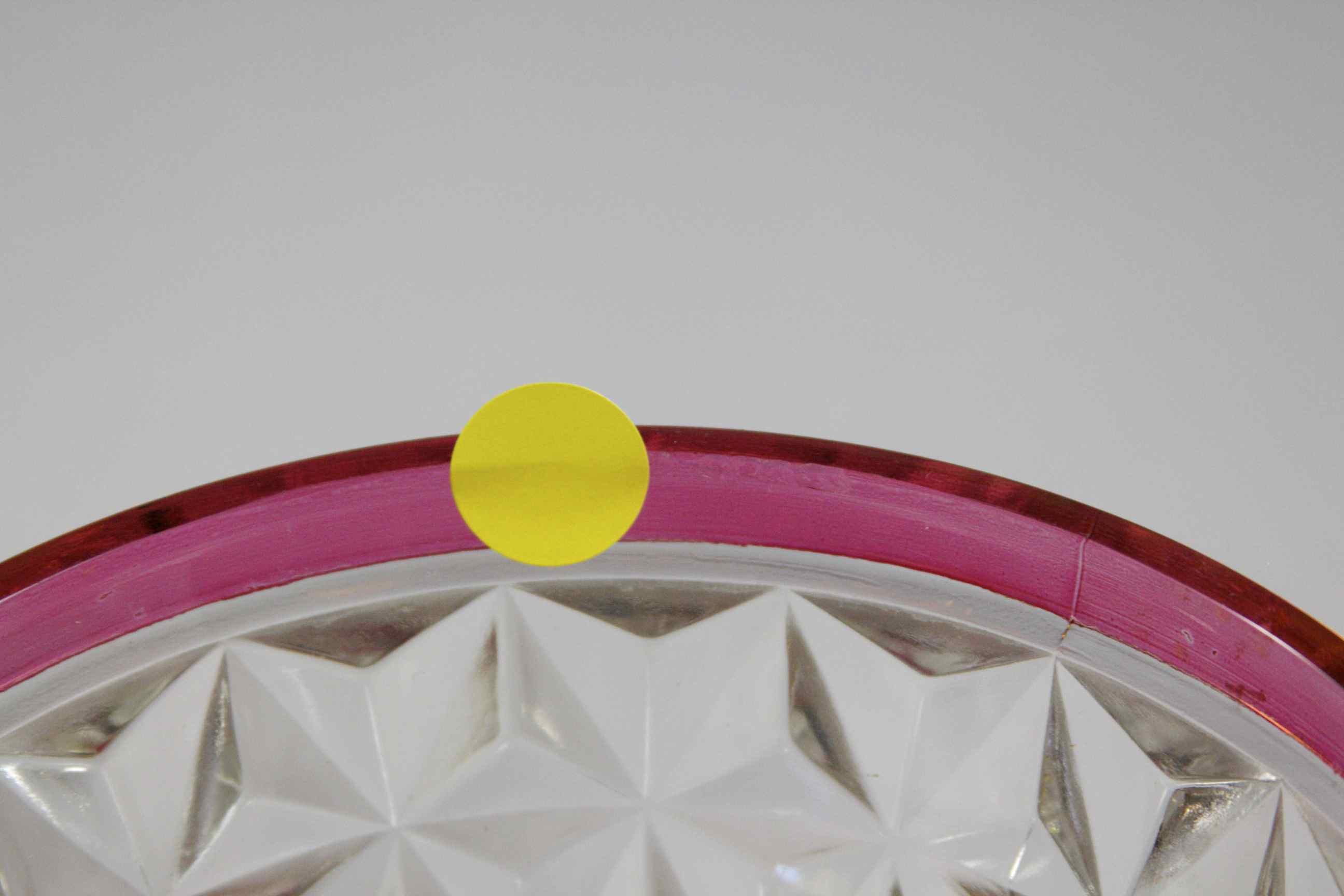 Cranberry Pressed Glass Covered Dish