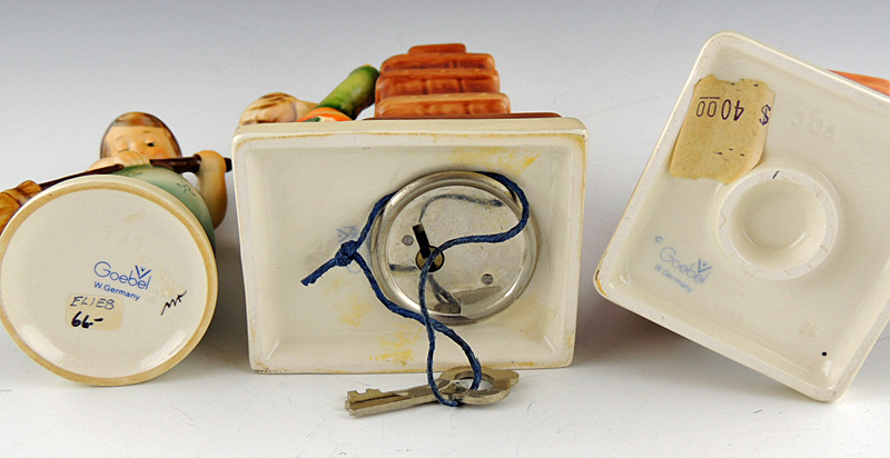 Hummel "Little Thrifty," "Little Sweeper," and "The Builder"