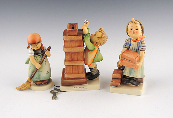 Hummel "Little Thrifty," "Little Sweeper," and "The Builder"