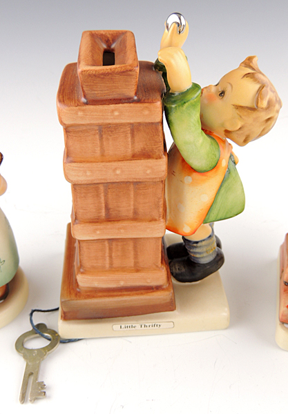 Hummel "Little Thrifty," "Little Sweeper," and "The Builder"