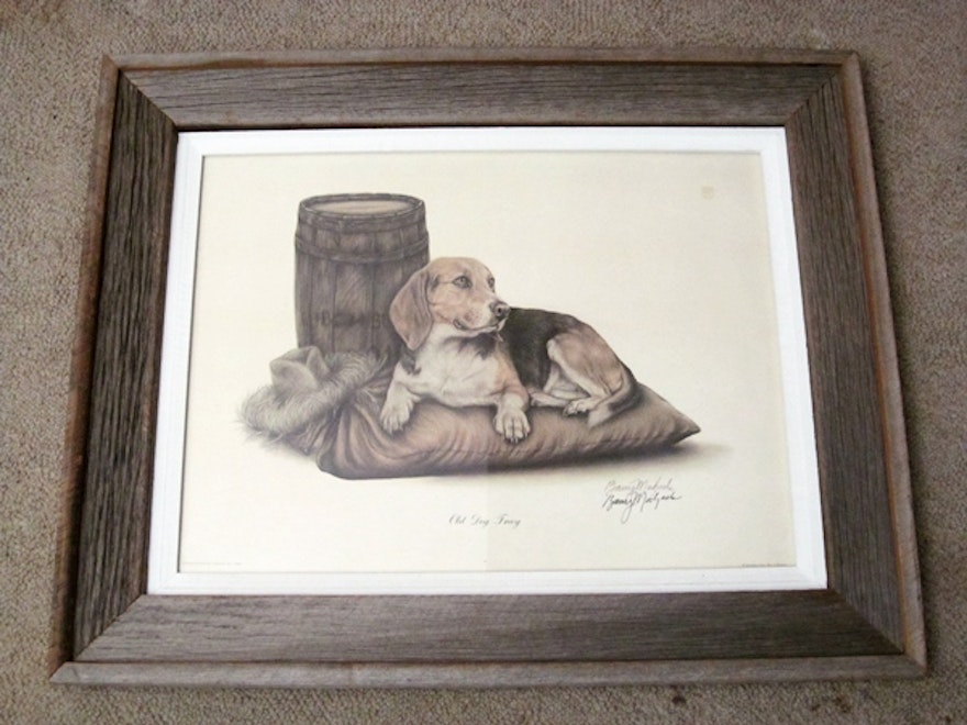 "Old Dog Tray" lithograph by Barry Michaels