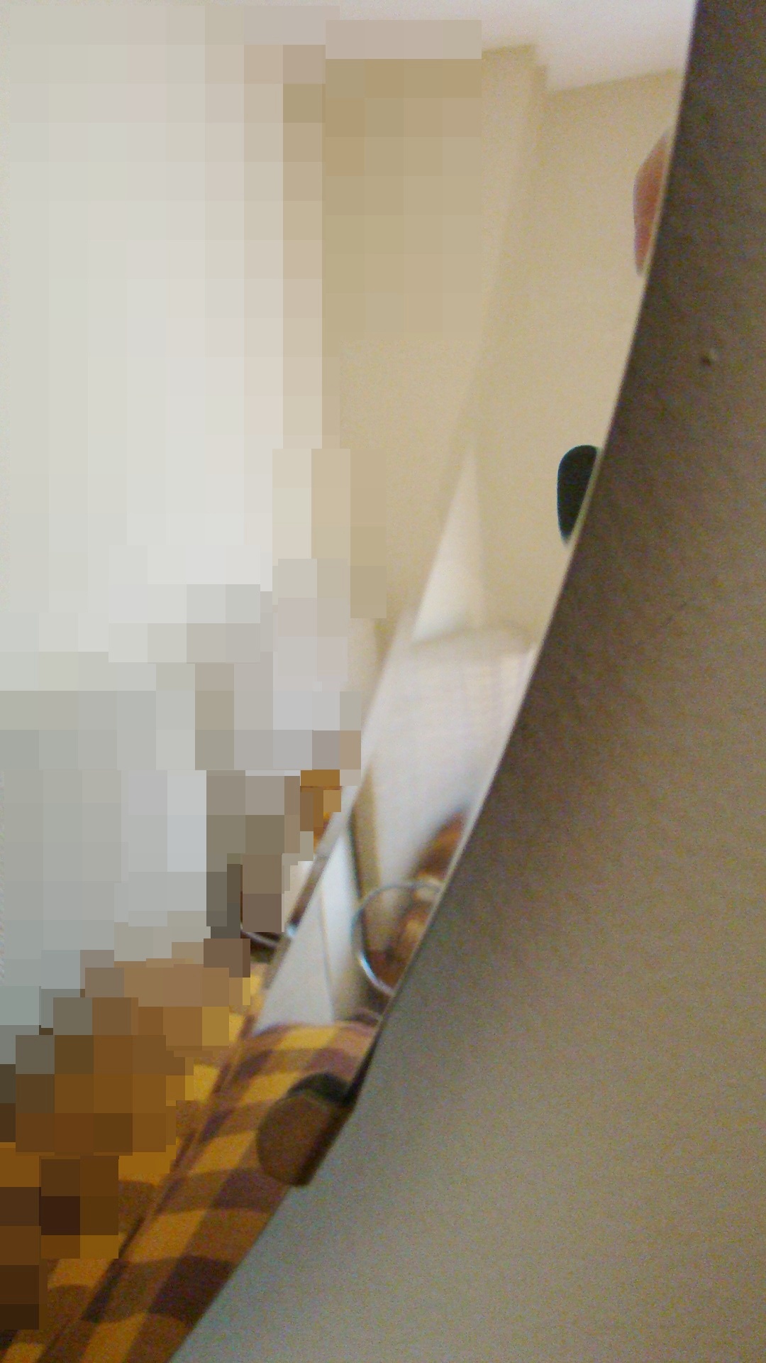 Vintage Round Mirror With Beveled Glass.