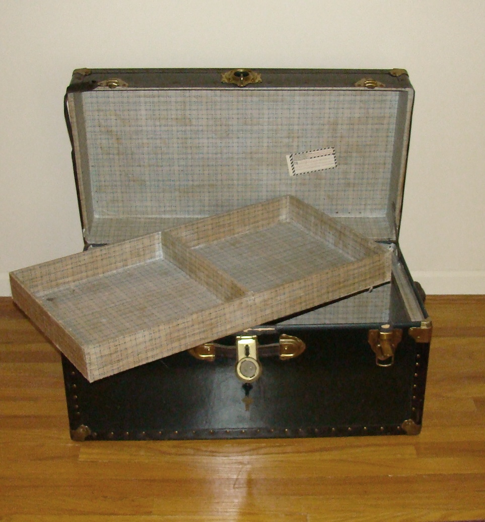 Vintage Green Metal Trunk by Vacation's