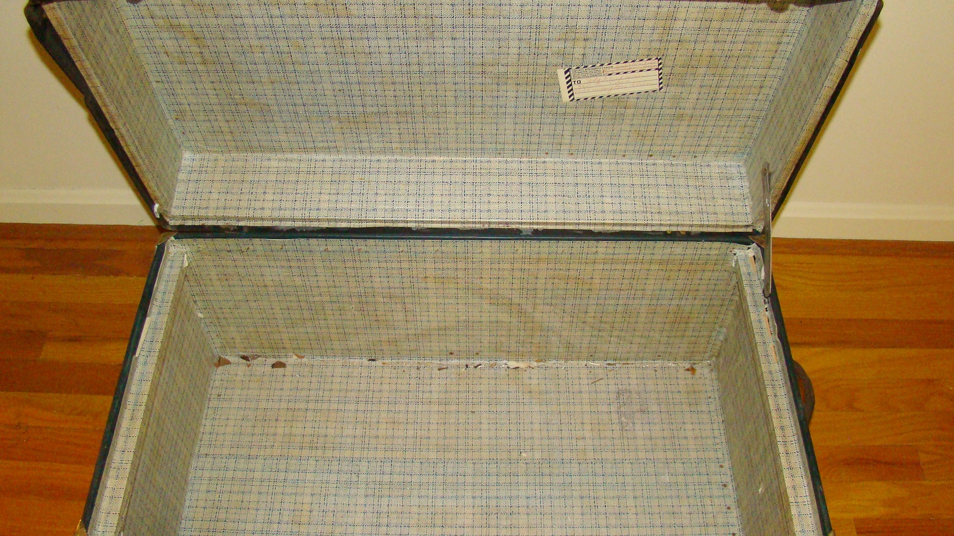 Vintage Green Metal Trunk by Vacation's