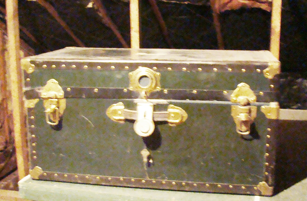 Vintage Green Metal Trunk by Vacation's