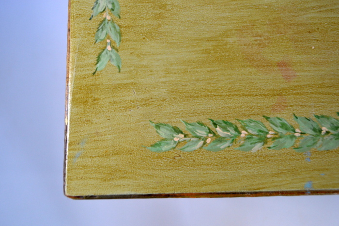 Painted Vintage English Mahogany Desk 