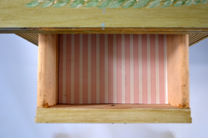 Painted Vintage English Mahogany Desk 