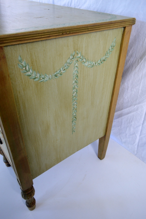 Painted Vintage English Mahogany Desk 