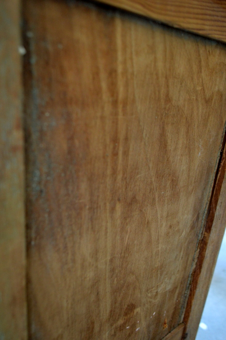 Painted Vintage English Mahogany Desk 