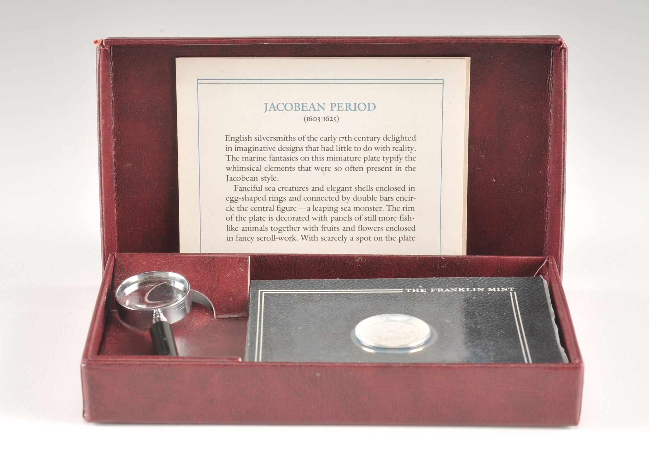 Franklin Mint Antique English Silver Miniature Plate Collection plates