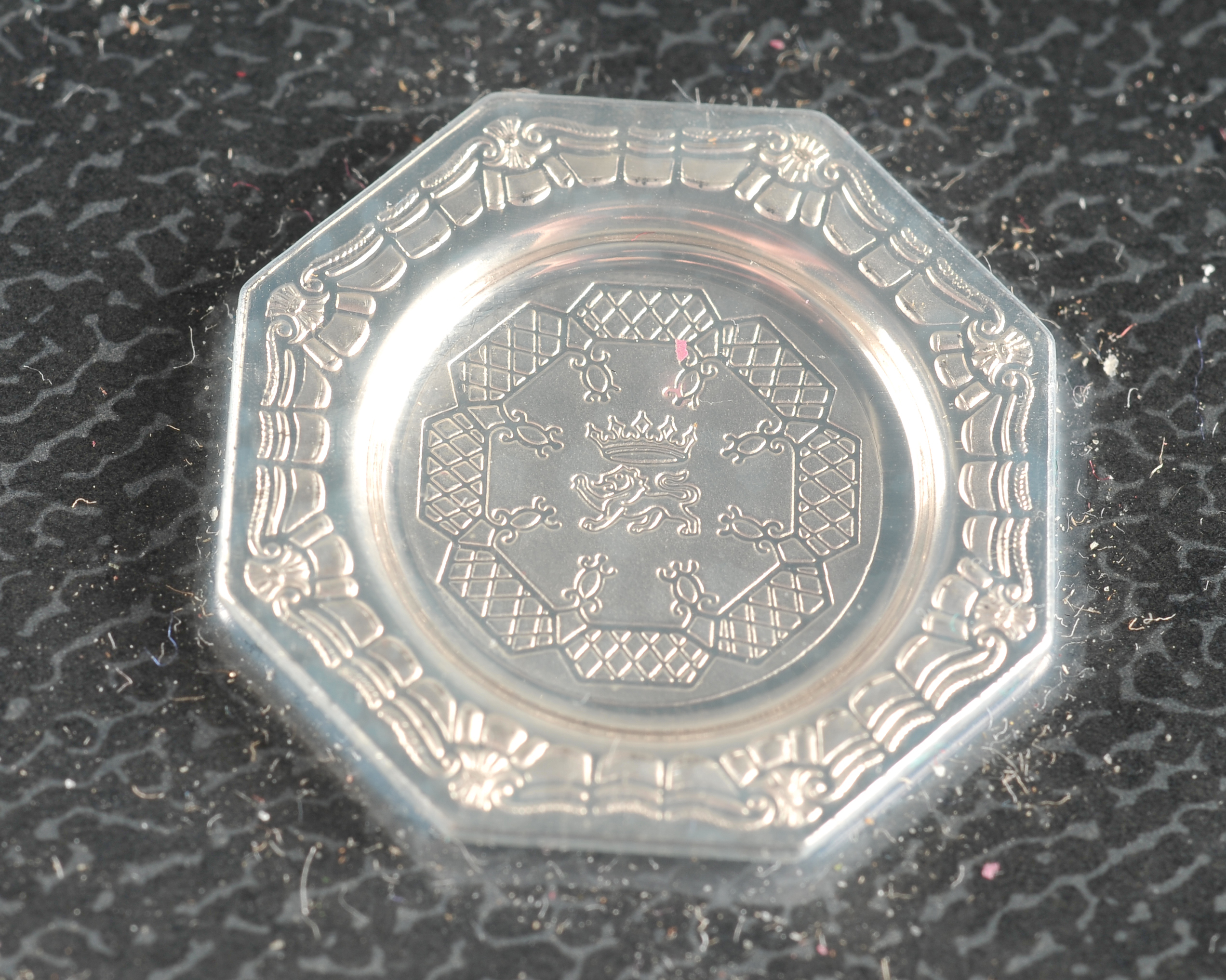 Franklin Mint Antique English Silver Miniature Plate Collection plates