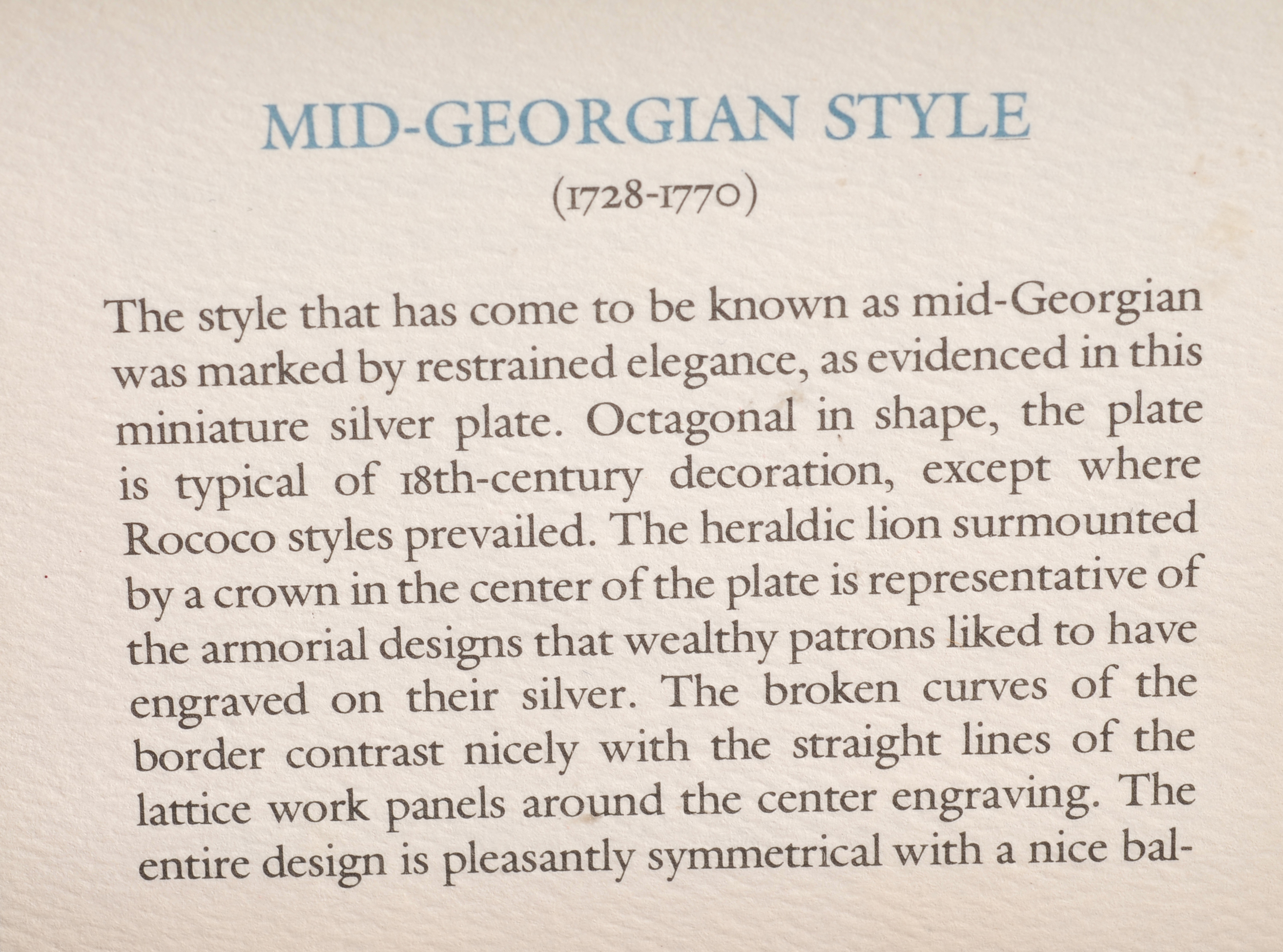 Franklin Mint Antique English Silver Miniature Plate Collection plates