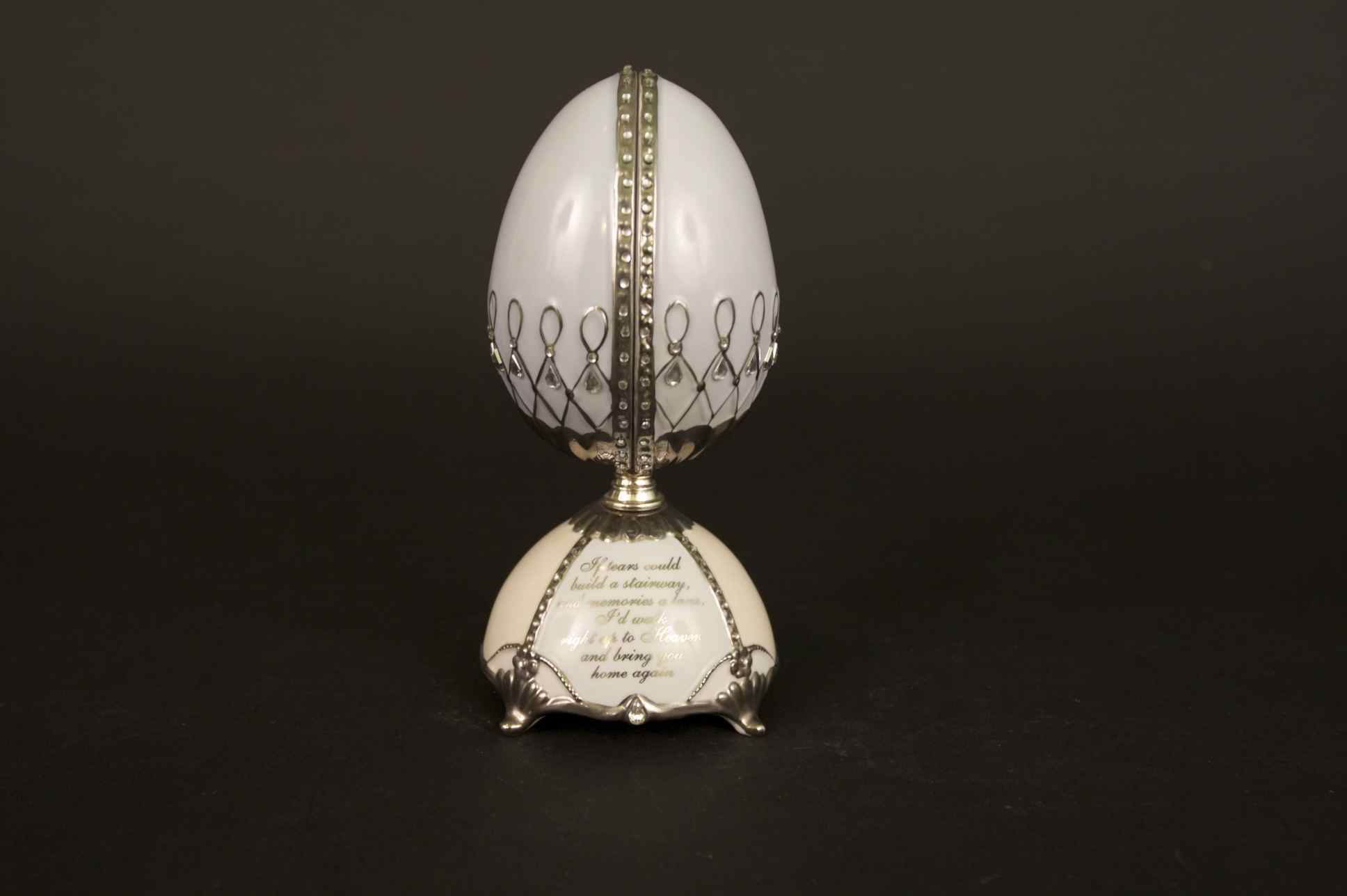 First Issue In The Treasured Memories Heirloom Porcelain Musical Egg Collection