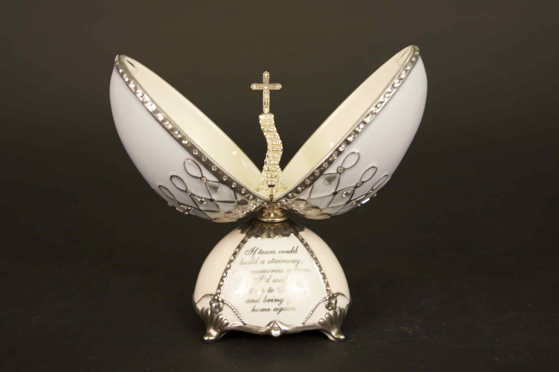 First Issue In The Treasured Memories Heirloom Porcelain Musical Egg Collection