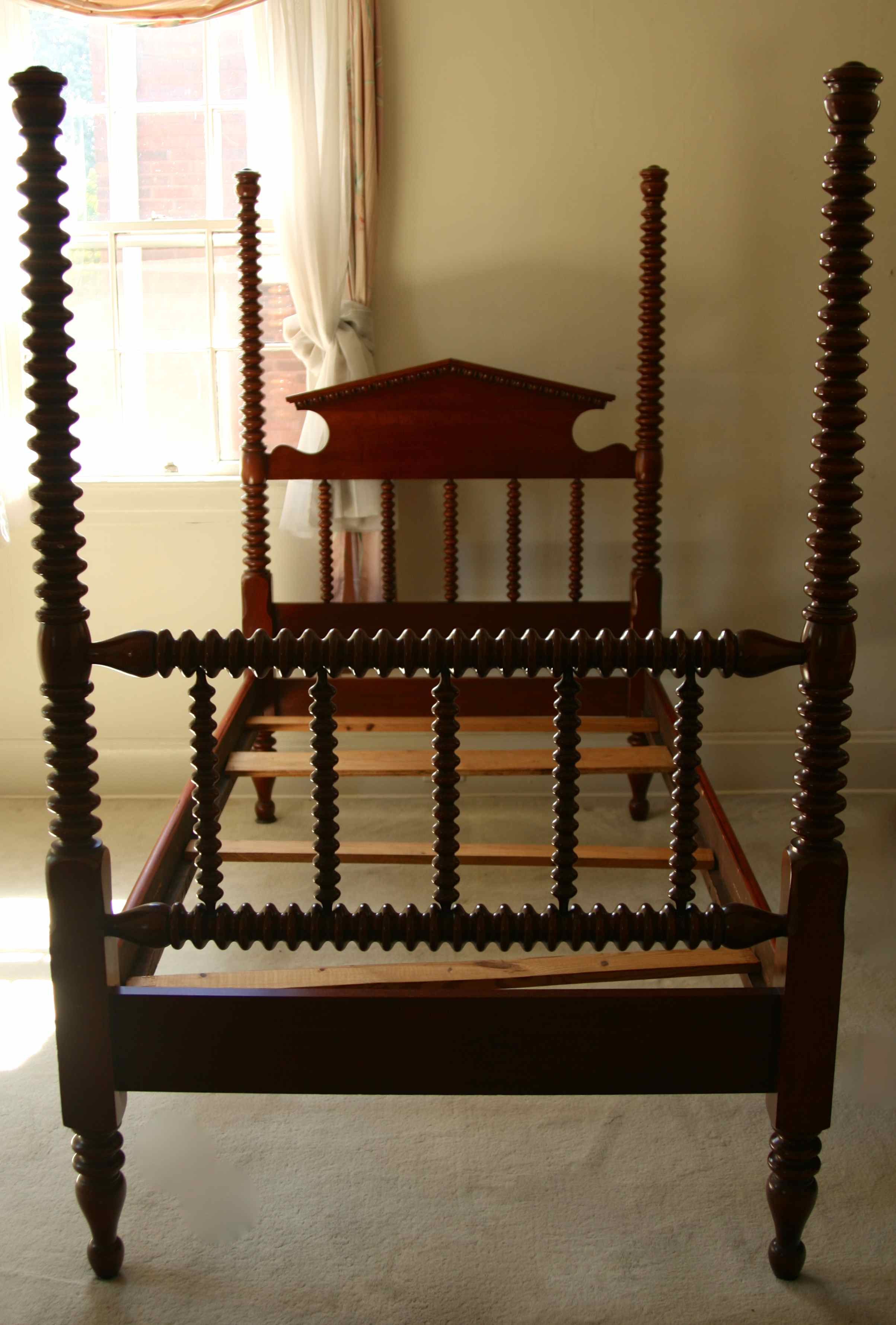 Pair of Davis Cabinet Company Twin Spool Beds