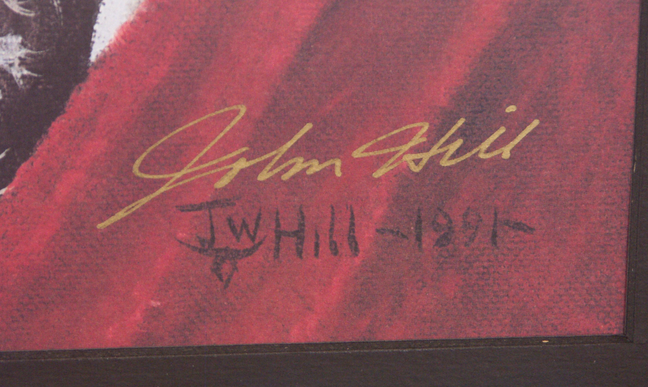 John W. Hill Framed Lithograph "Chief Joseph" Signed Artist Proof