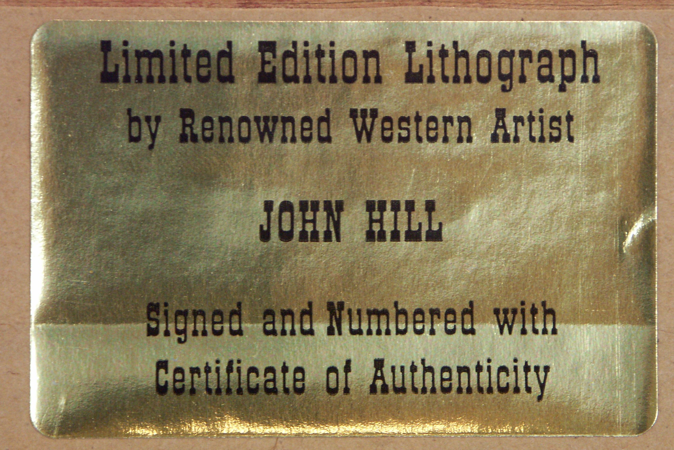 John W. Hill Framed Lithograph "Chief Joseph" Signed Artist Proof