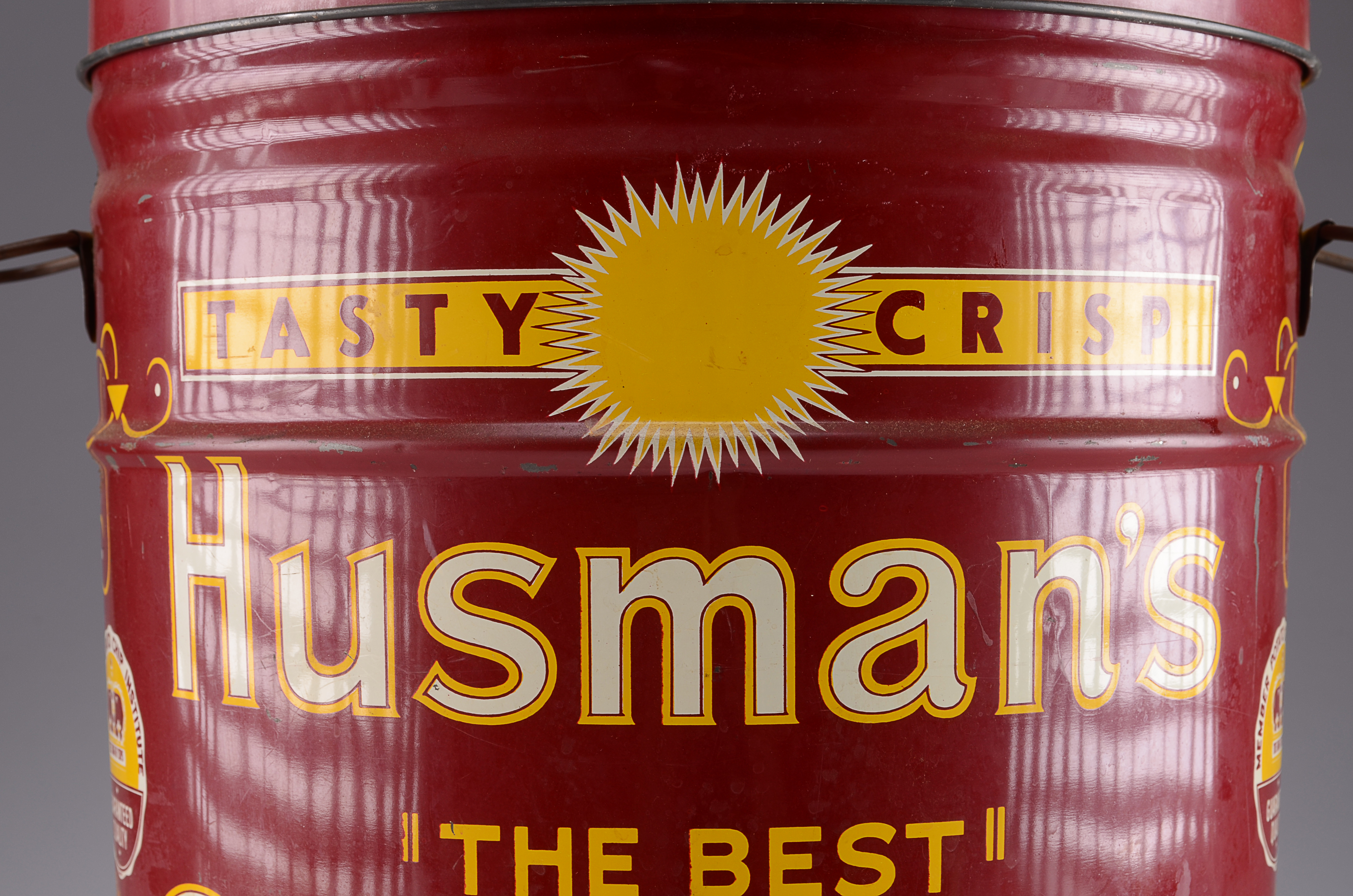 Husman's Potato Chip Can. Circa 1950's