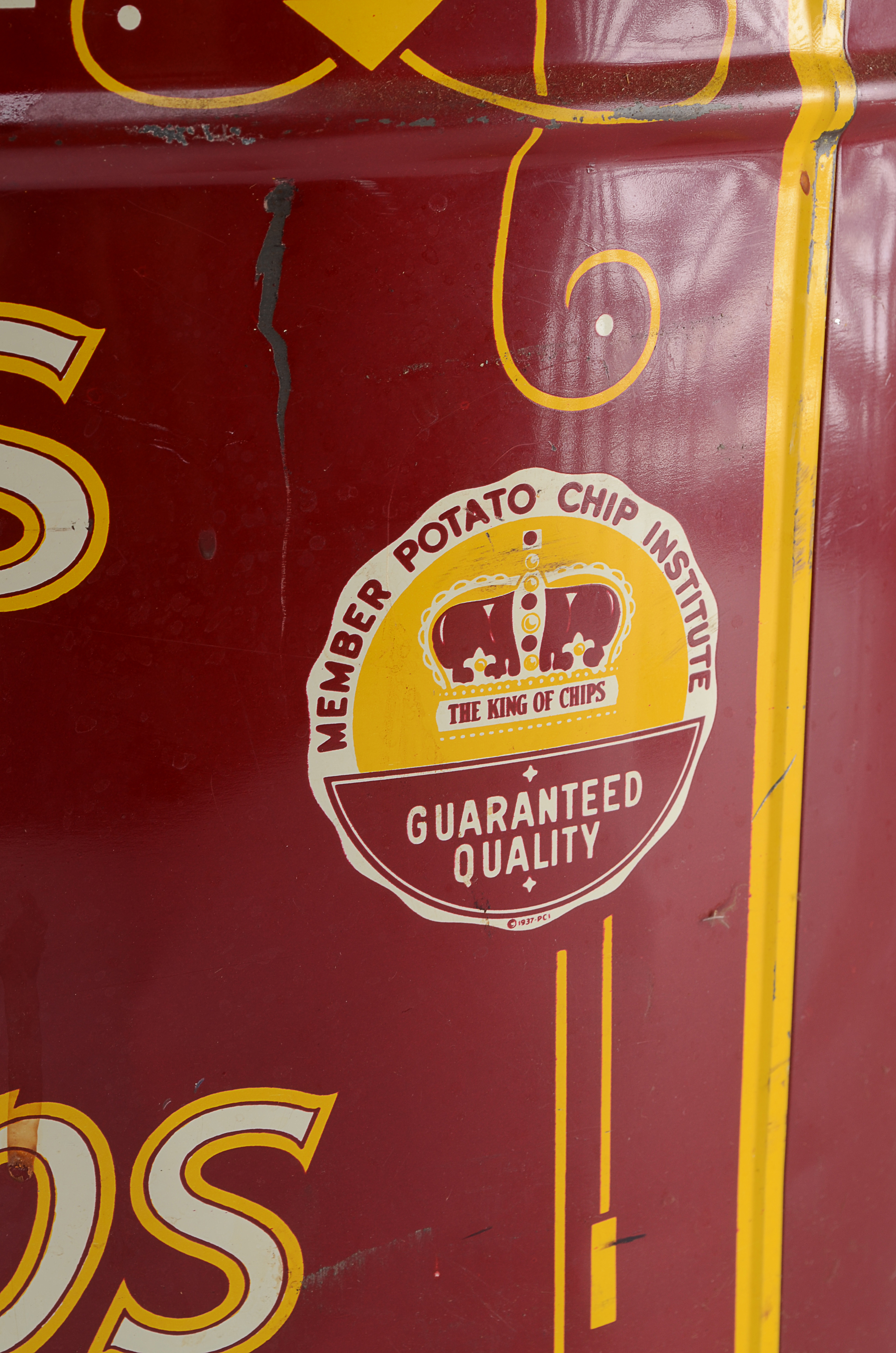 Husman's Potato Chip Can. Circa 1950's