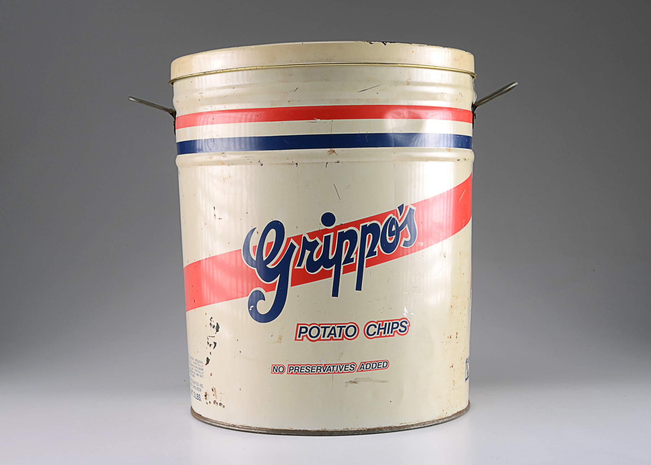 Grippos Potato Chip Can. Circa 1960's