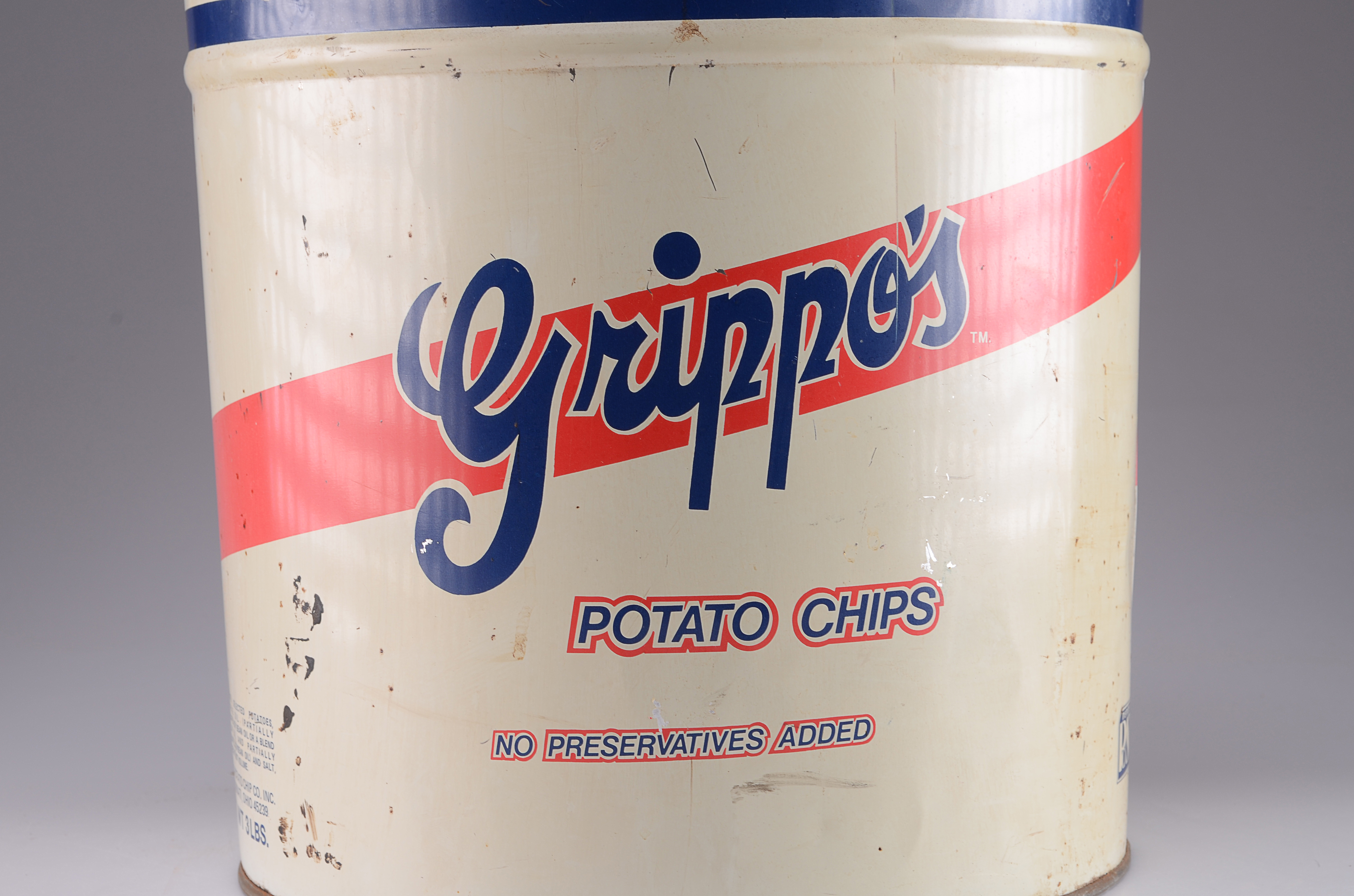 Grippos Potato Chip Can. Circa 1960's