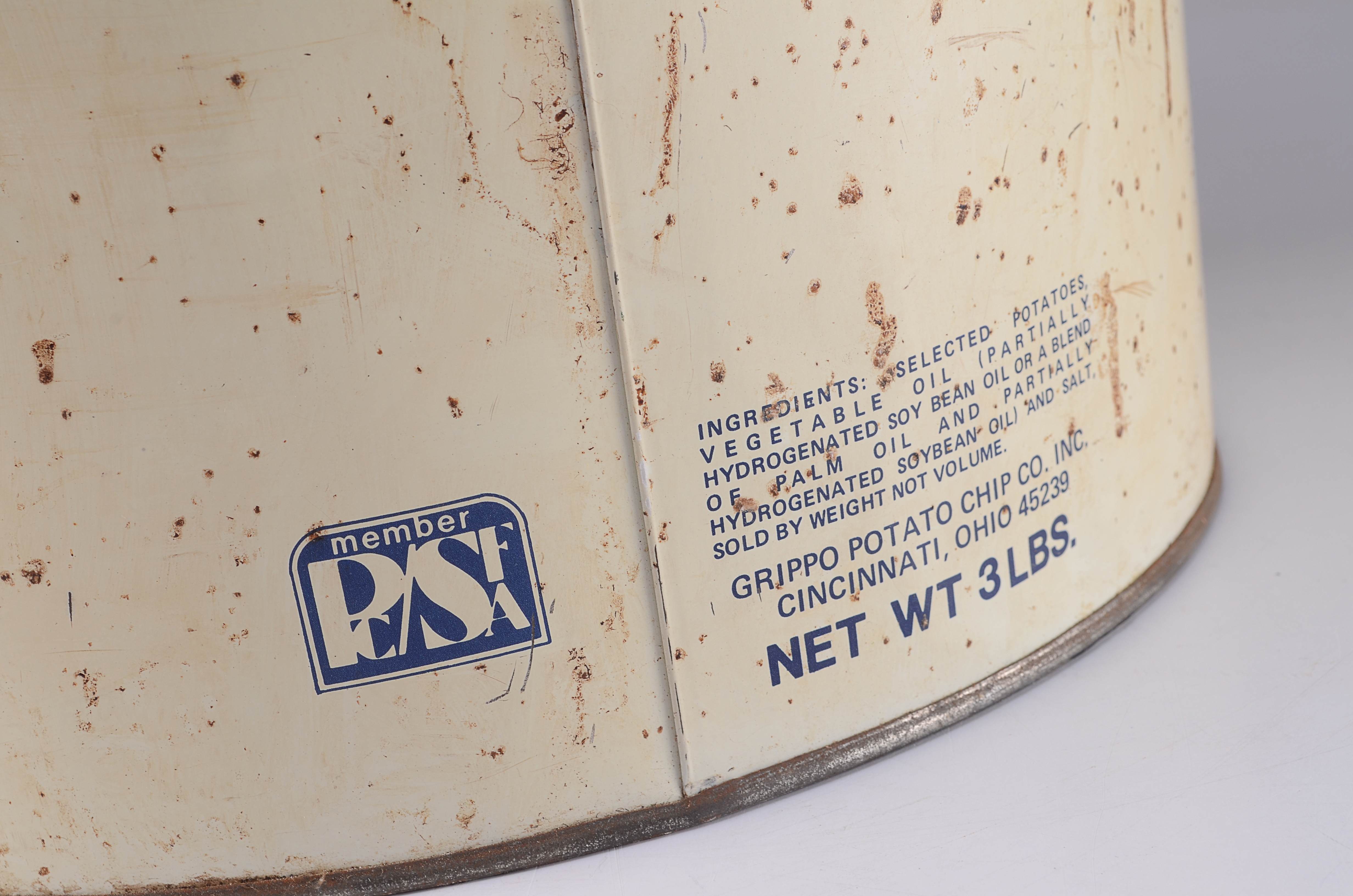 Grippos Potato Chip Can. Circa 1960's