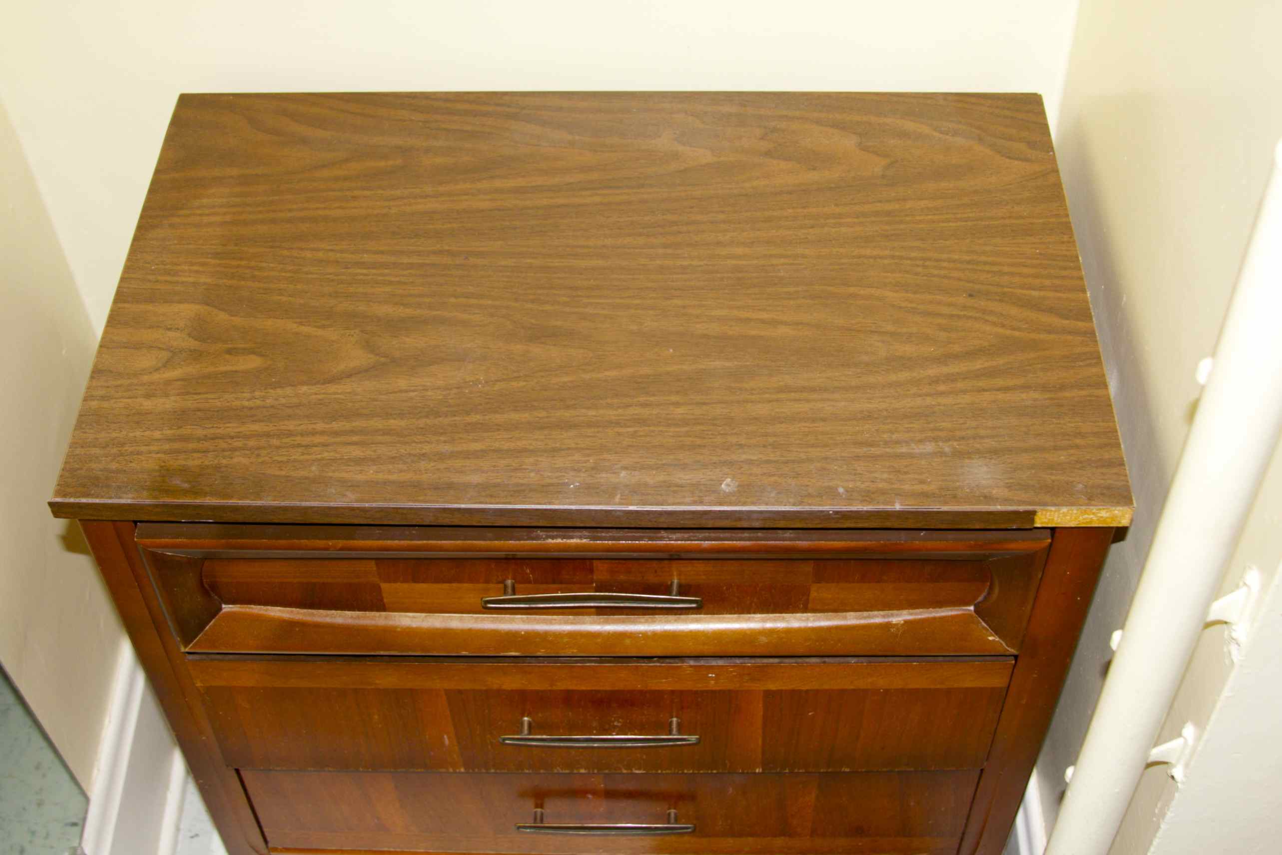 3 Drawer Wood And Wood Veneer Chest