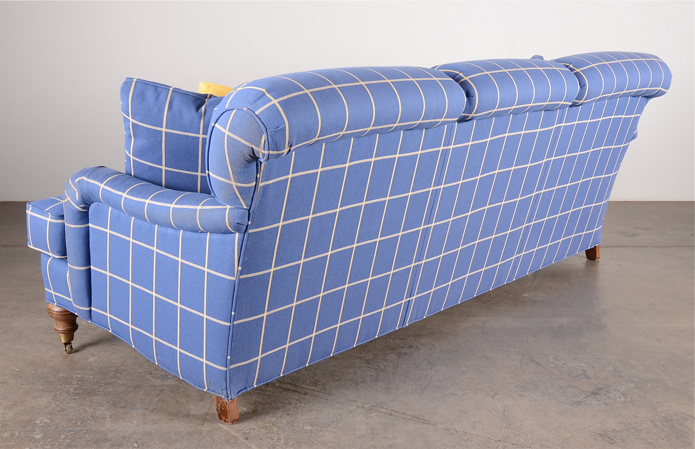 Blue and Yellow Plaid Sofa