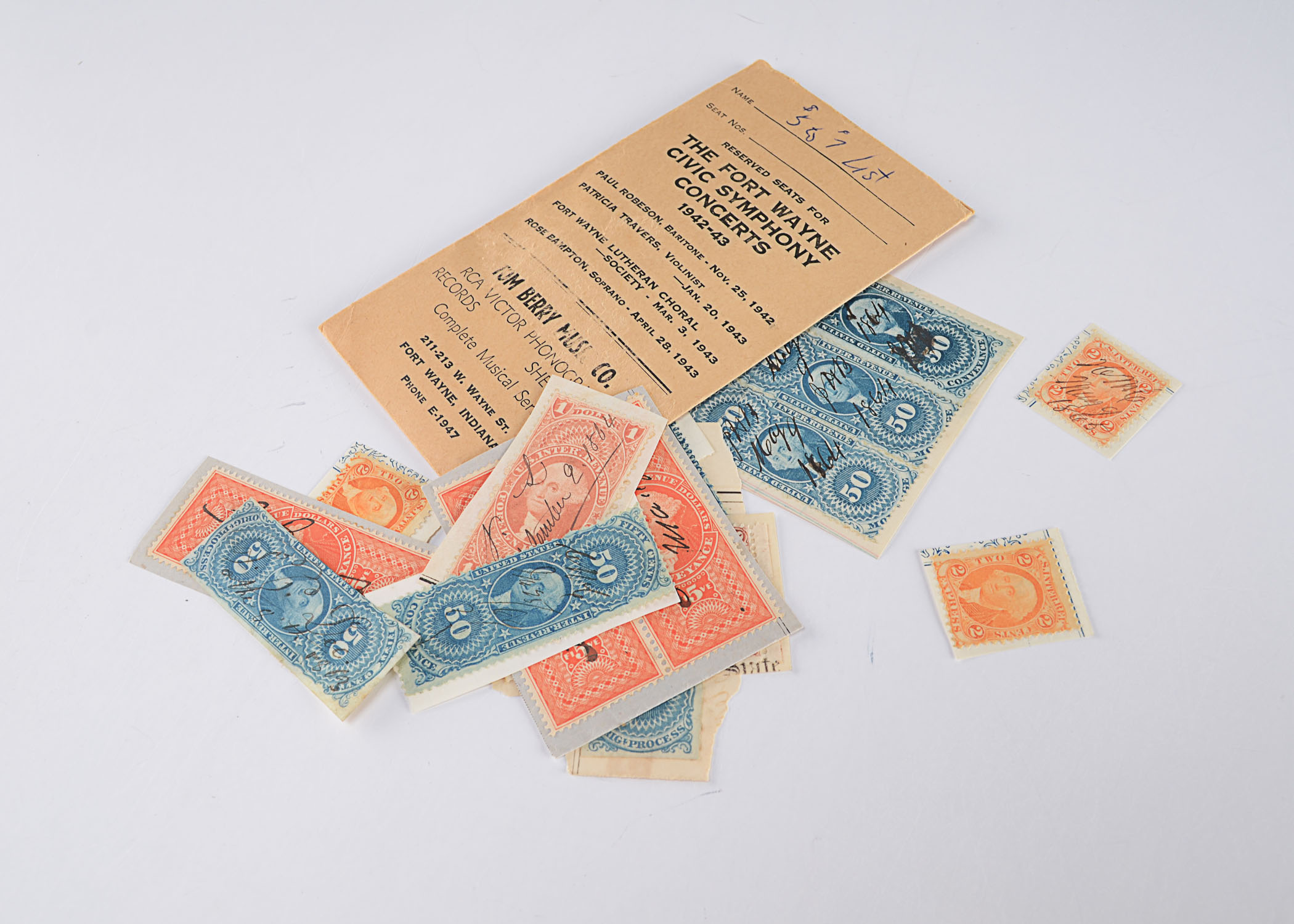 Vintage American Revenue and Conveyance Stamps