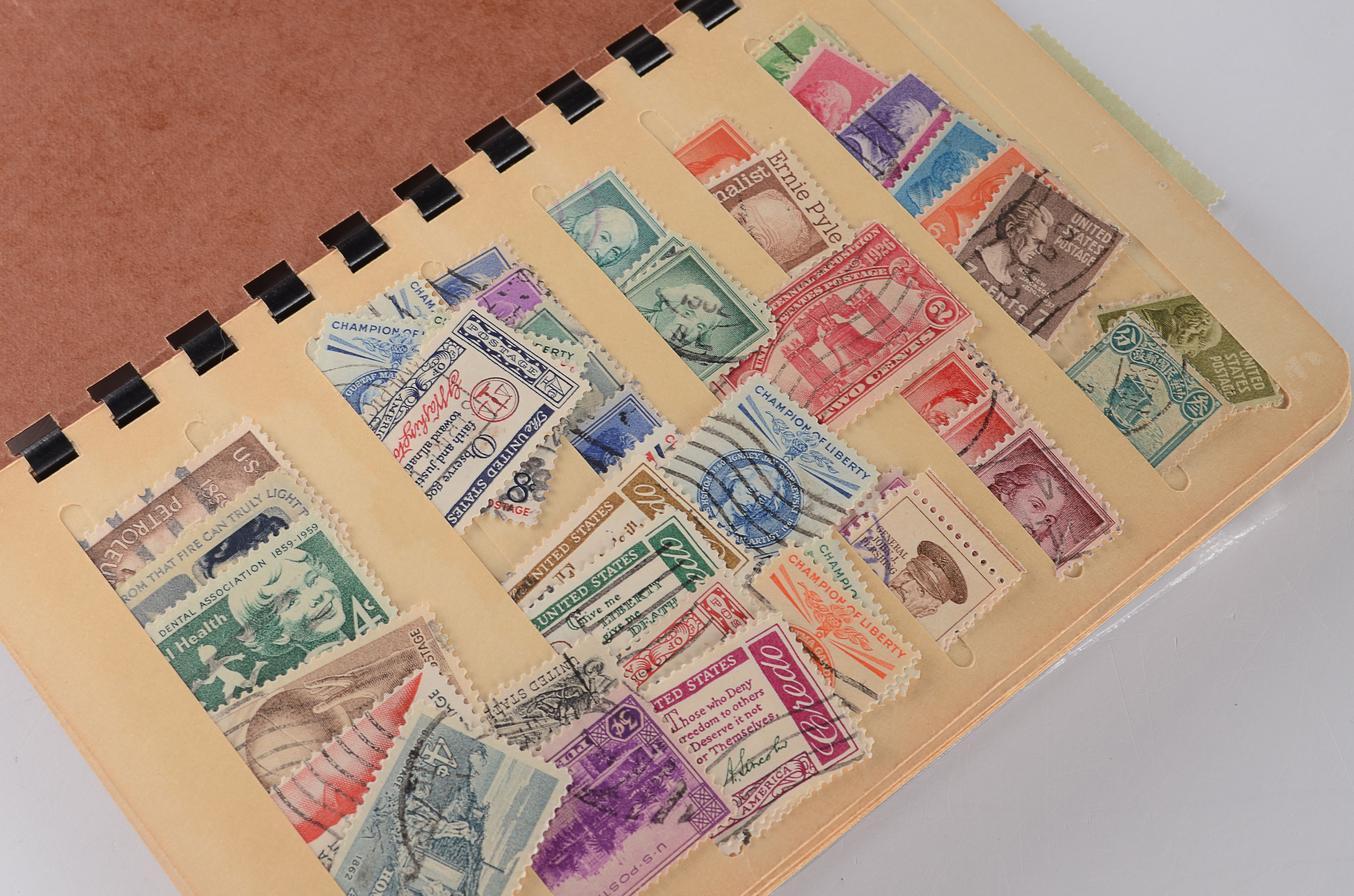 Vintage Stamp Collection Booklet and Stamps