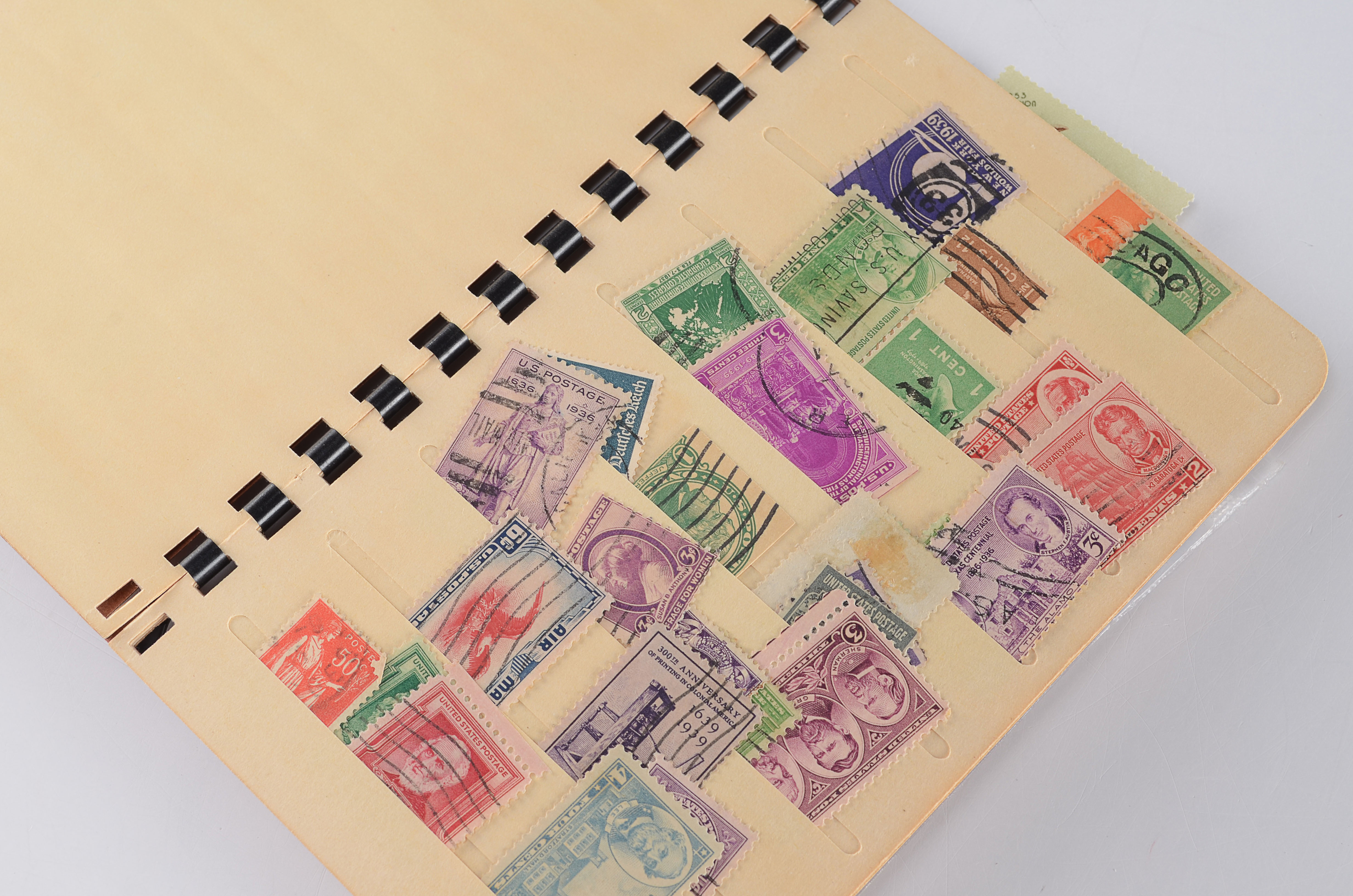 Vintage Stamp Collection Booklet and Stamps