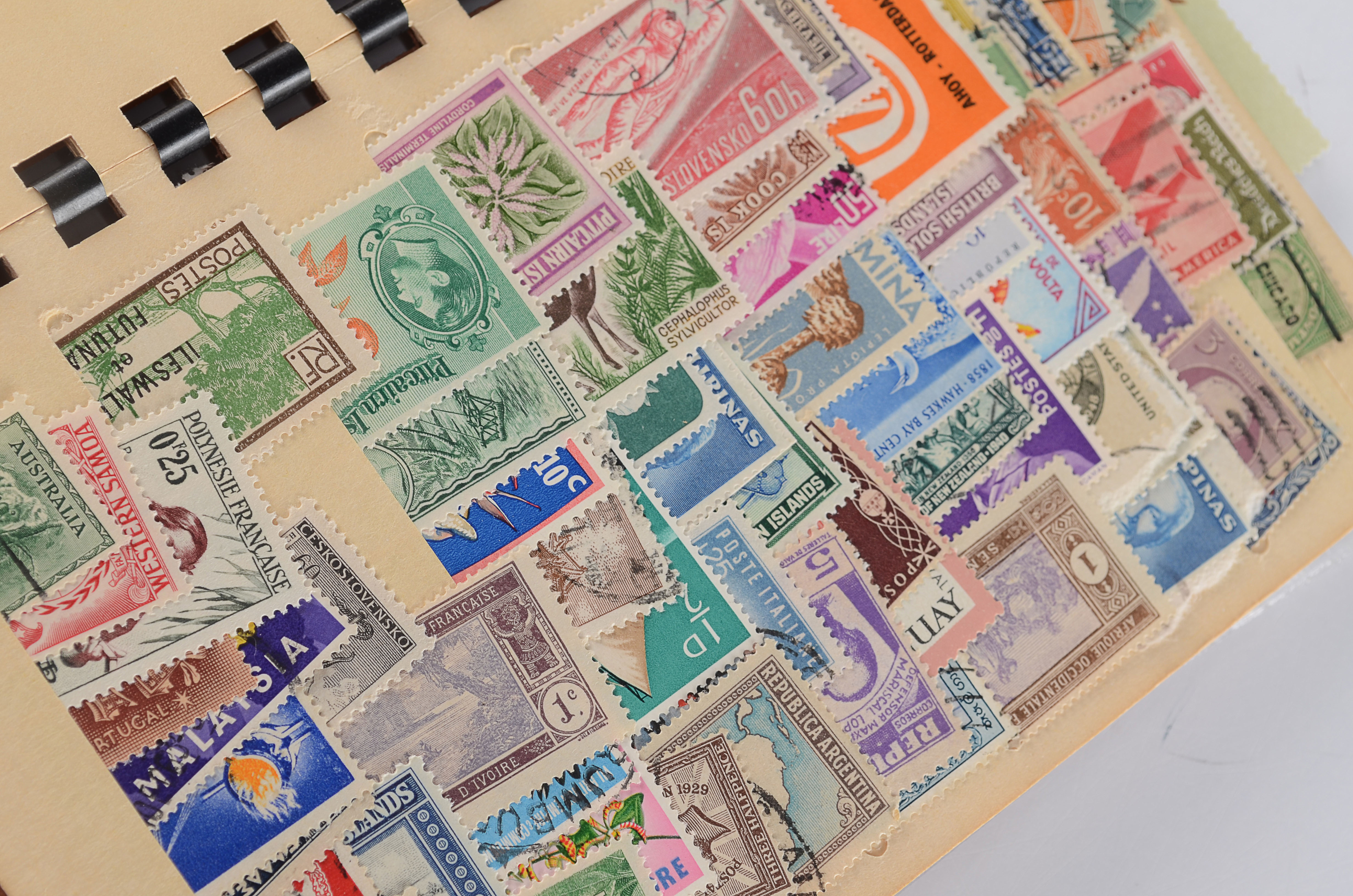 Vintage Stamp Collection Booklet and Stamps