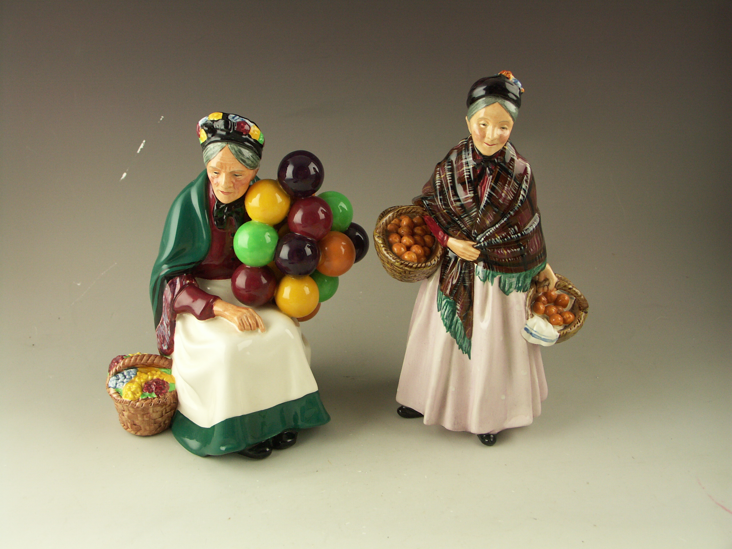 Royal Doulton Balloon Lady and Orange Lady