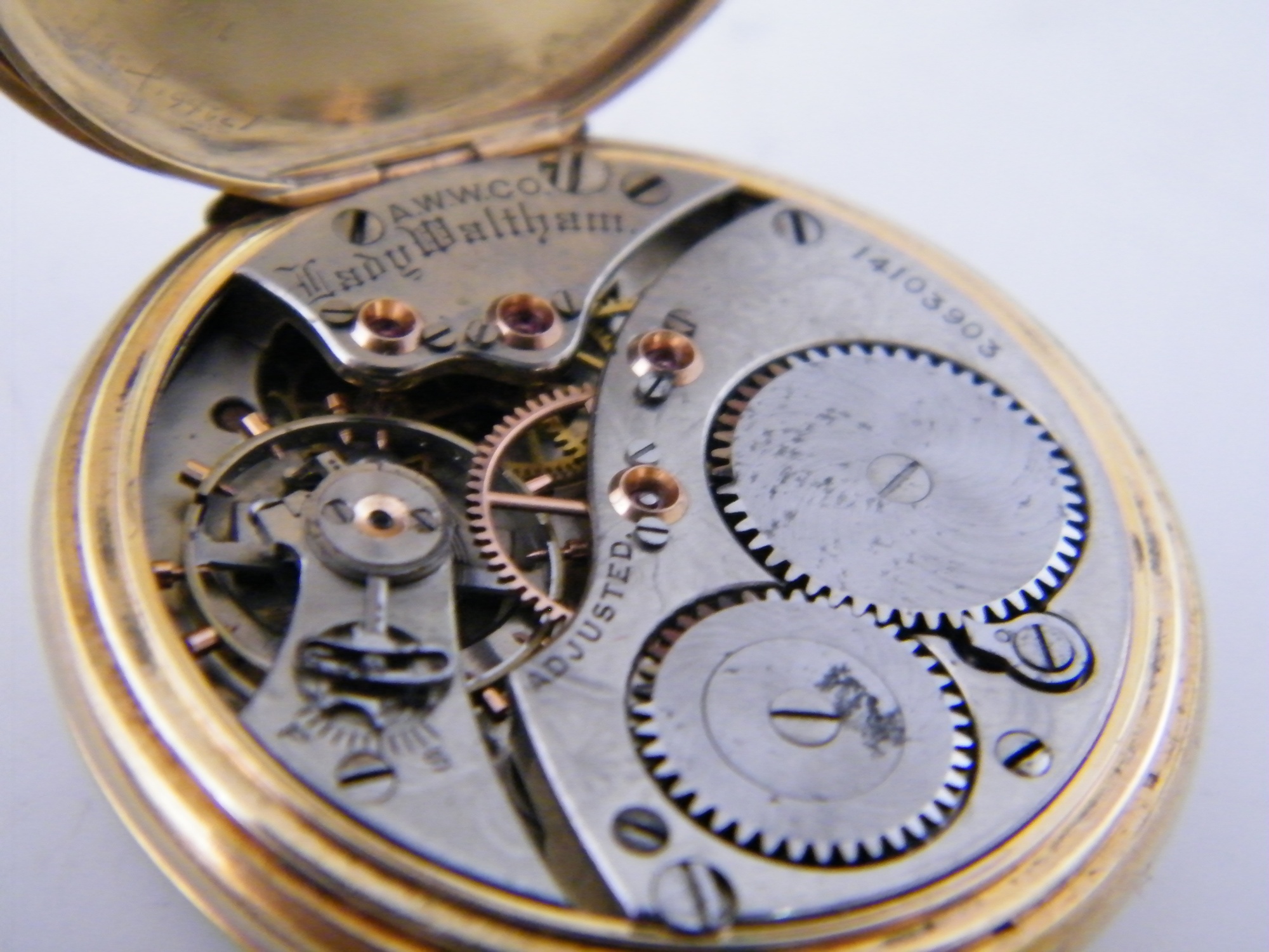 14k Gold Vintage Gruen Lady Watham Pocketwatch