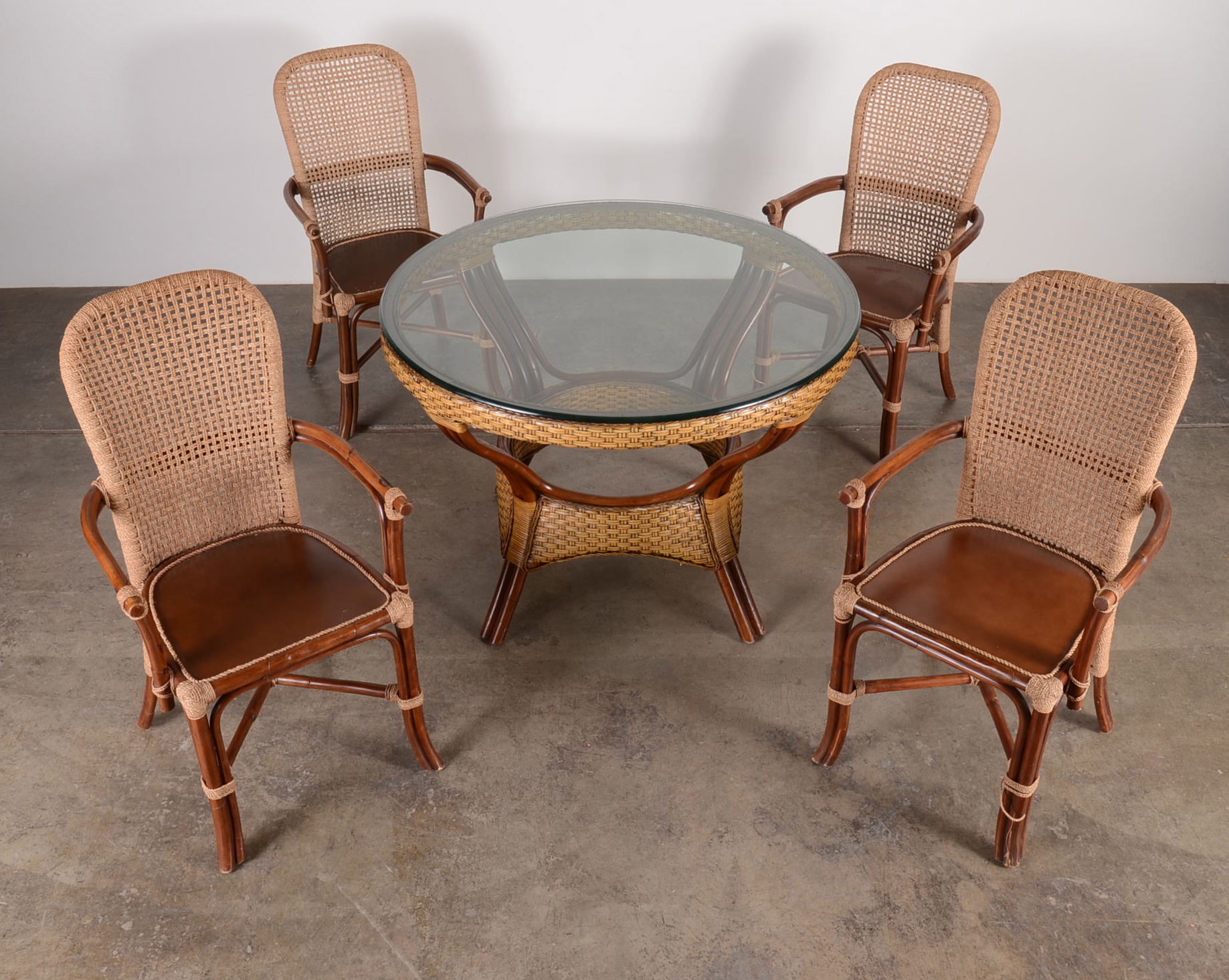 Natural Rattan Kitchen Table Set