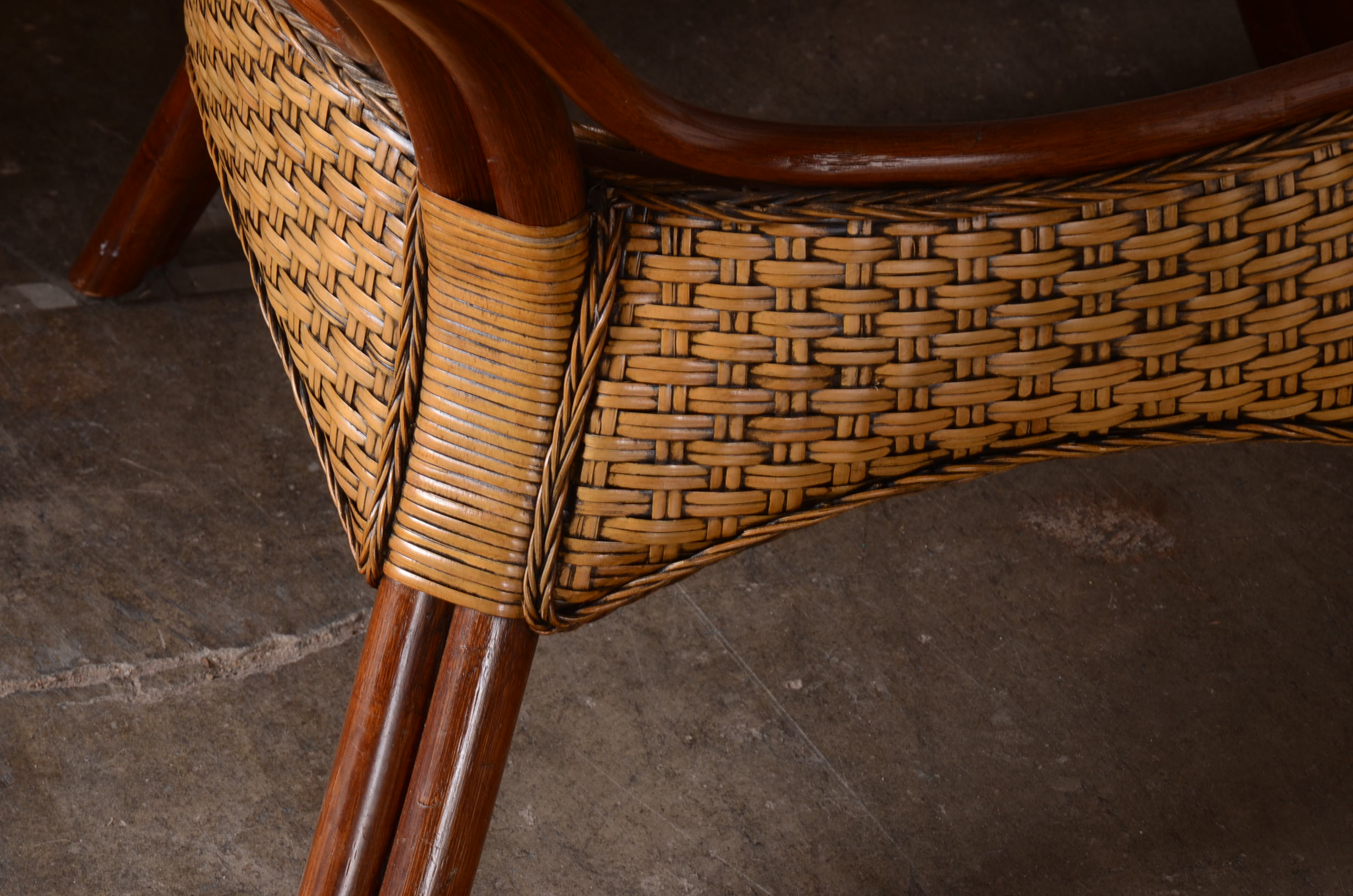 Natural Rattan Kitchen Table Set