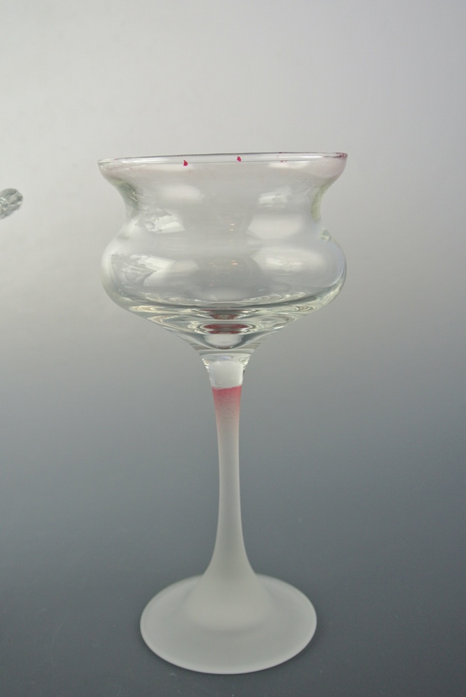 Antique Glass Compote, Vase & Wine 