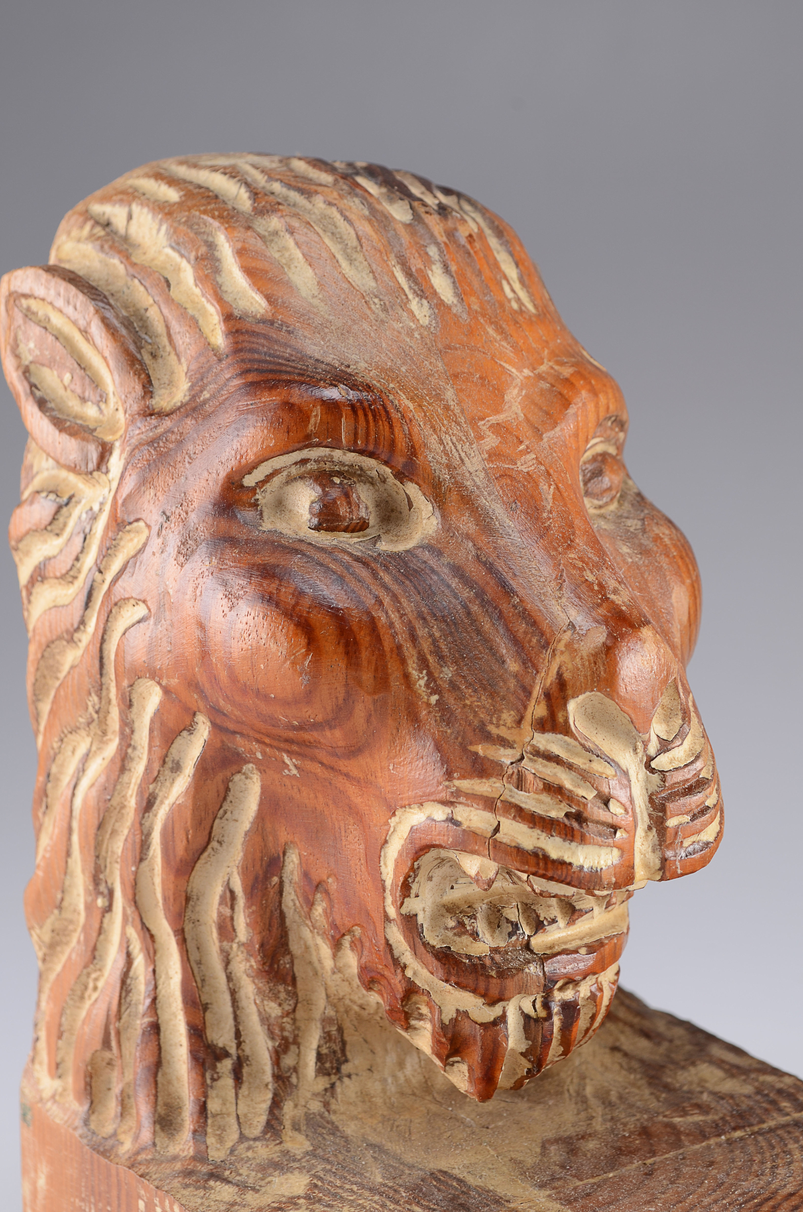 Pair of Vintage Hand Carved Wooden Book Ends