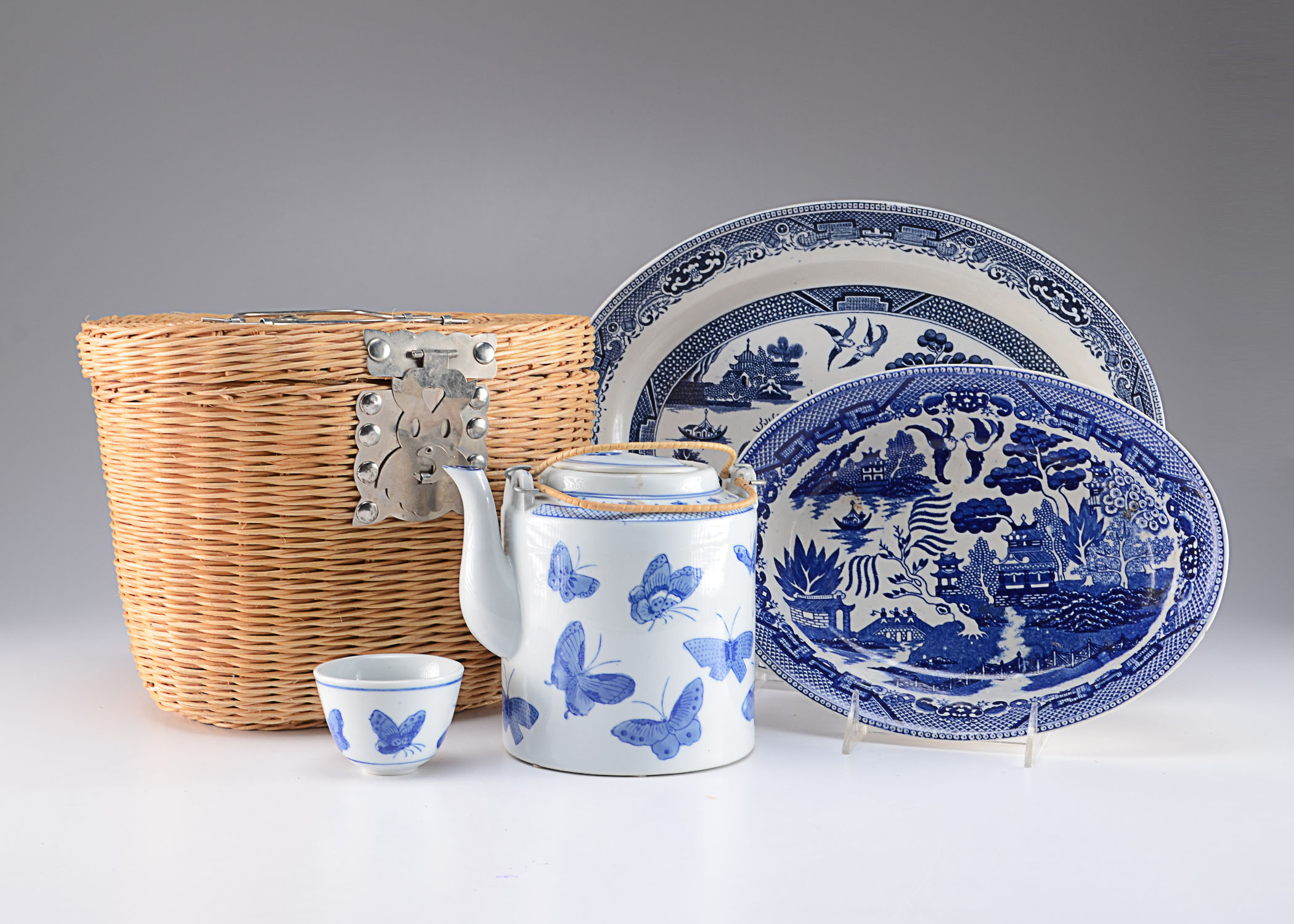 Assorted Blue And White China