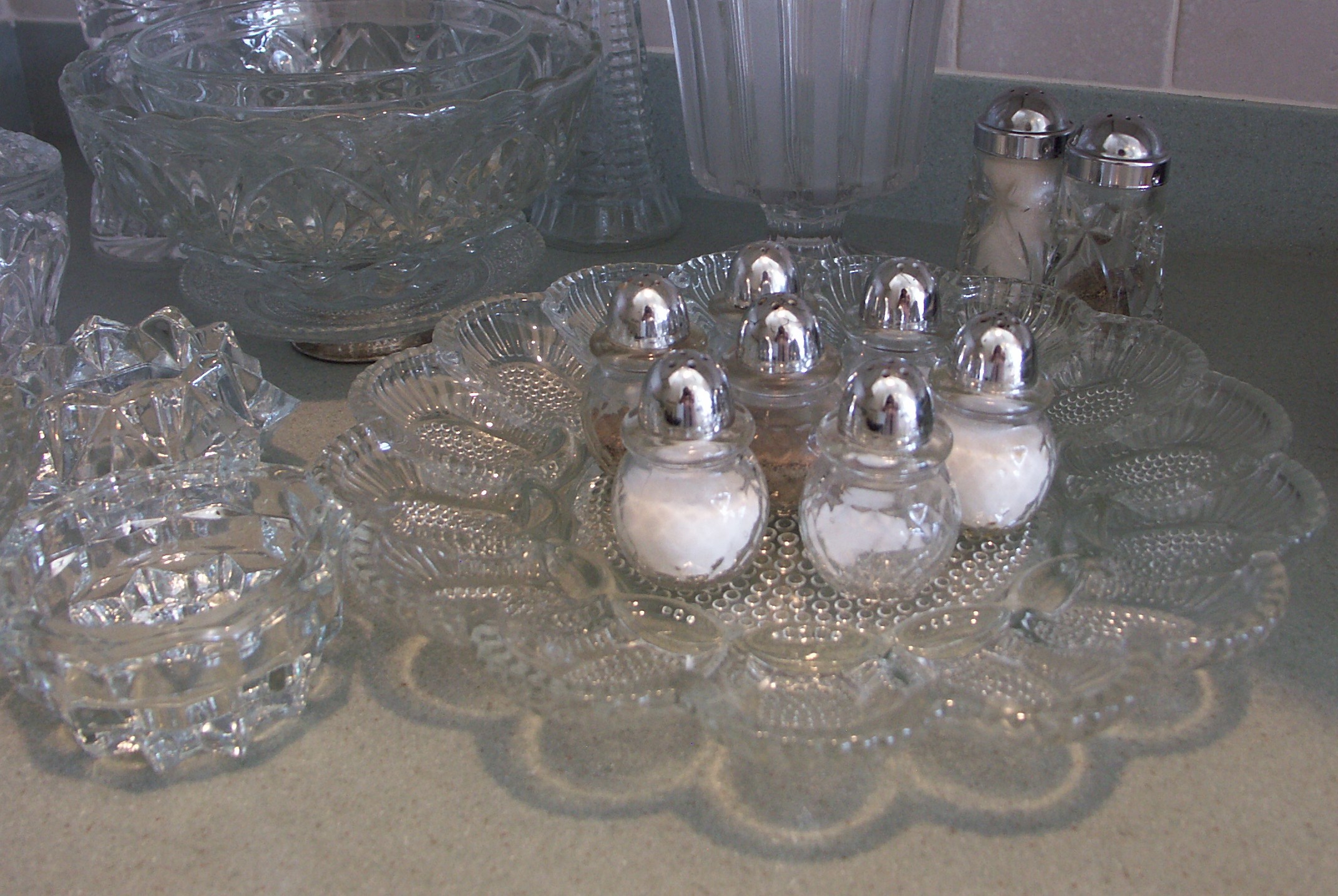 Lot of Vintage Pressed Glassware Items